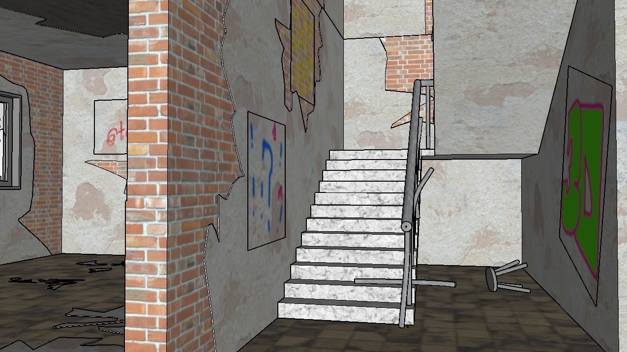 ABANDONED HOUSE Low-poly 3D model_21