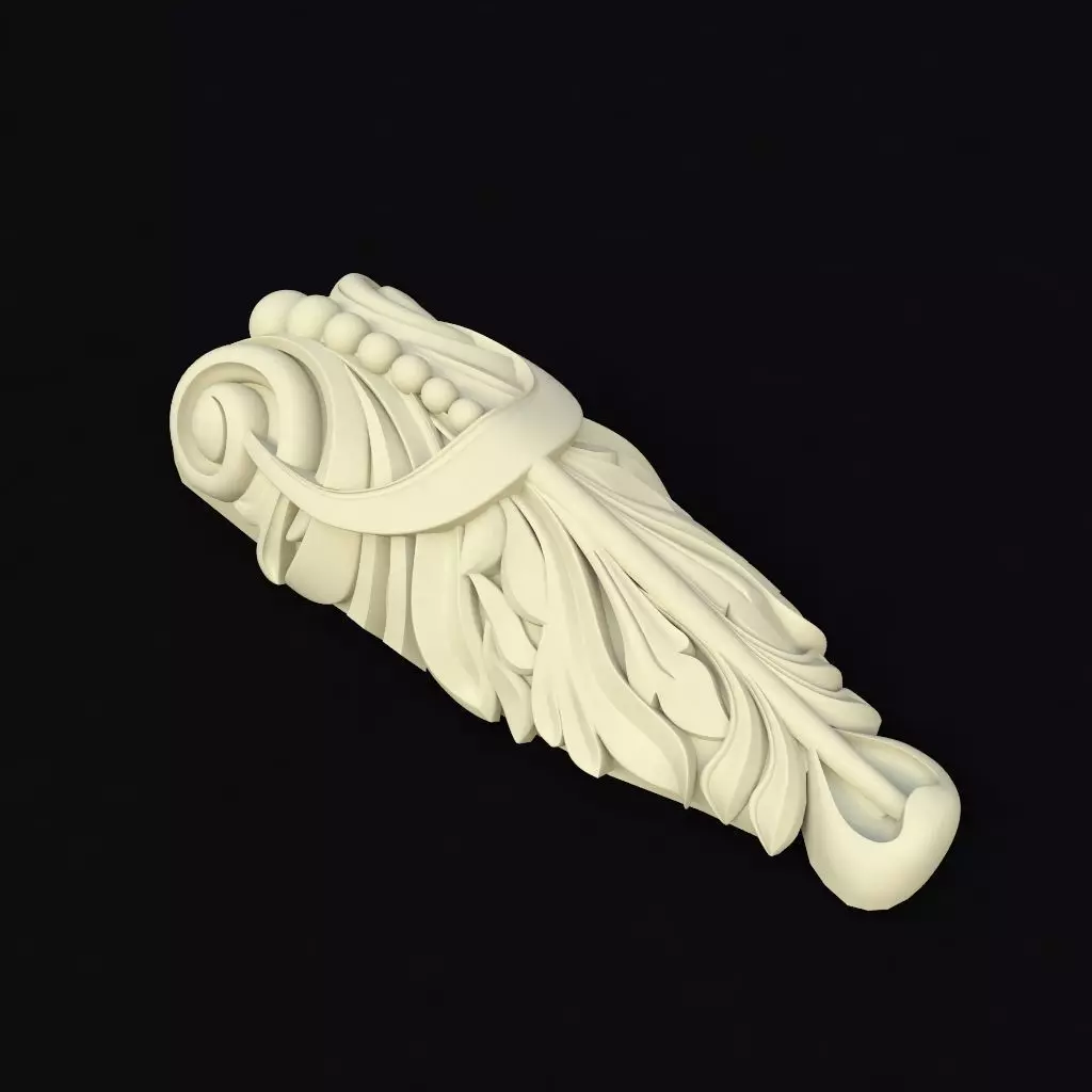 pilaster ornately carved piece of art 3D model_0