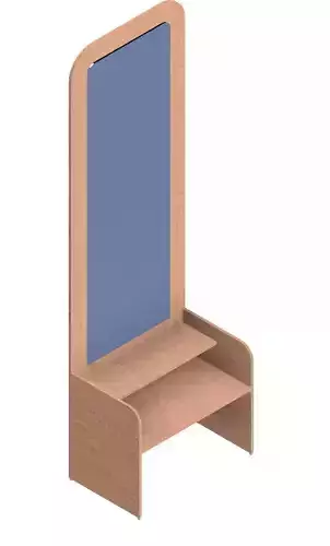 Wooden glass mirror stand 