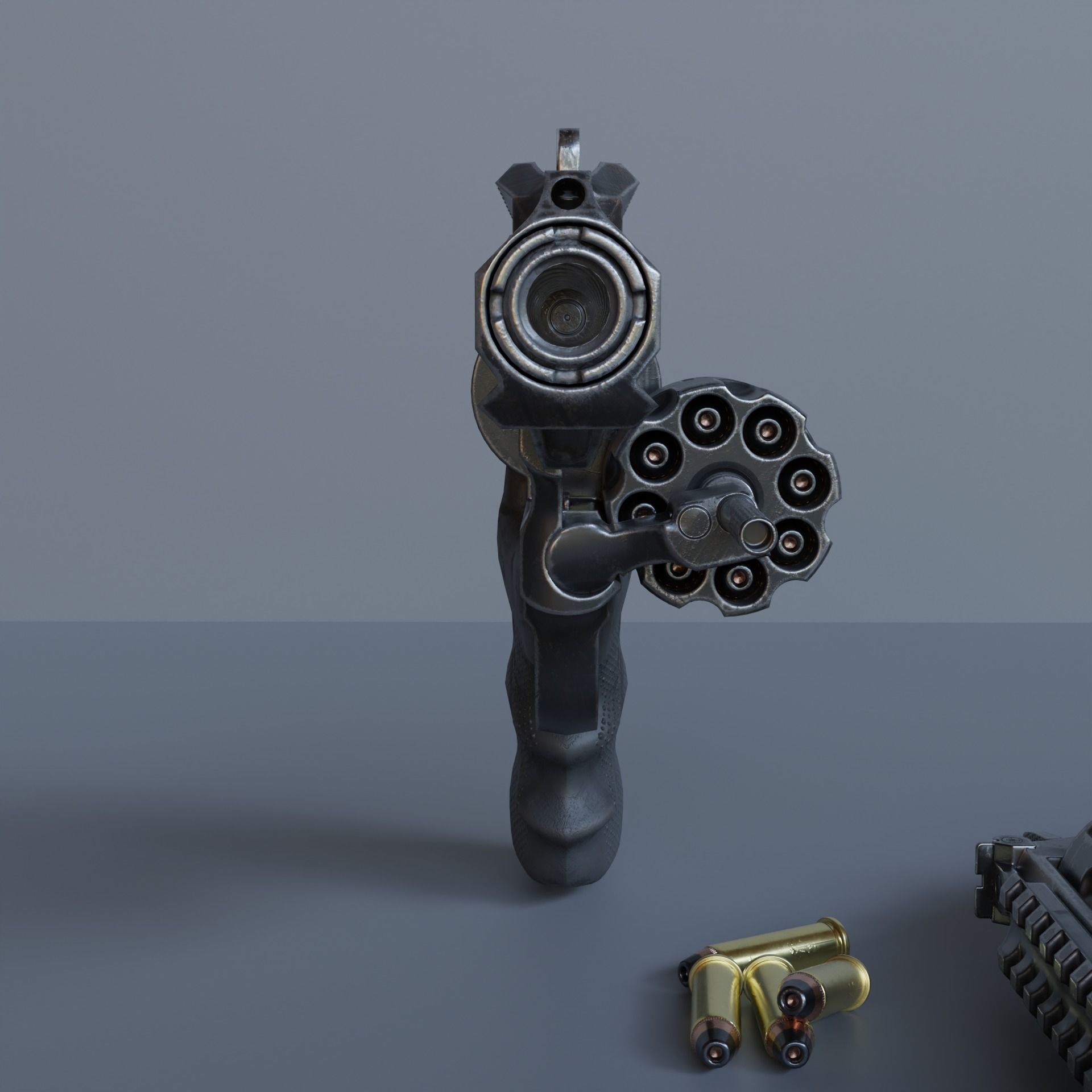 Revolver R8 Magnum Textured 3d model Game-ready Low poly Low-poly 3D model_7