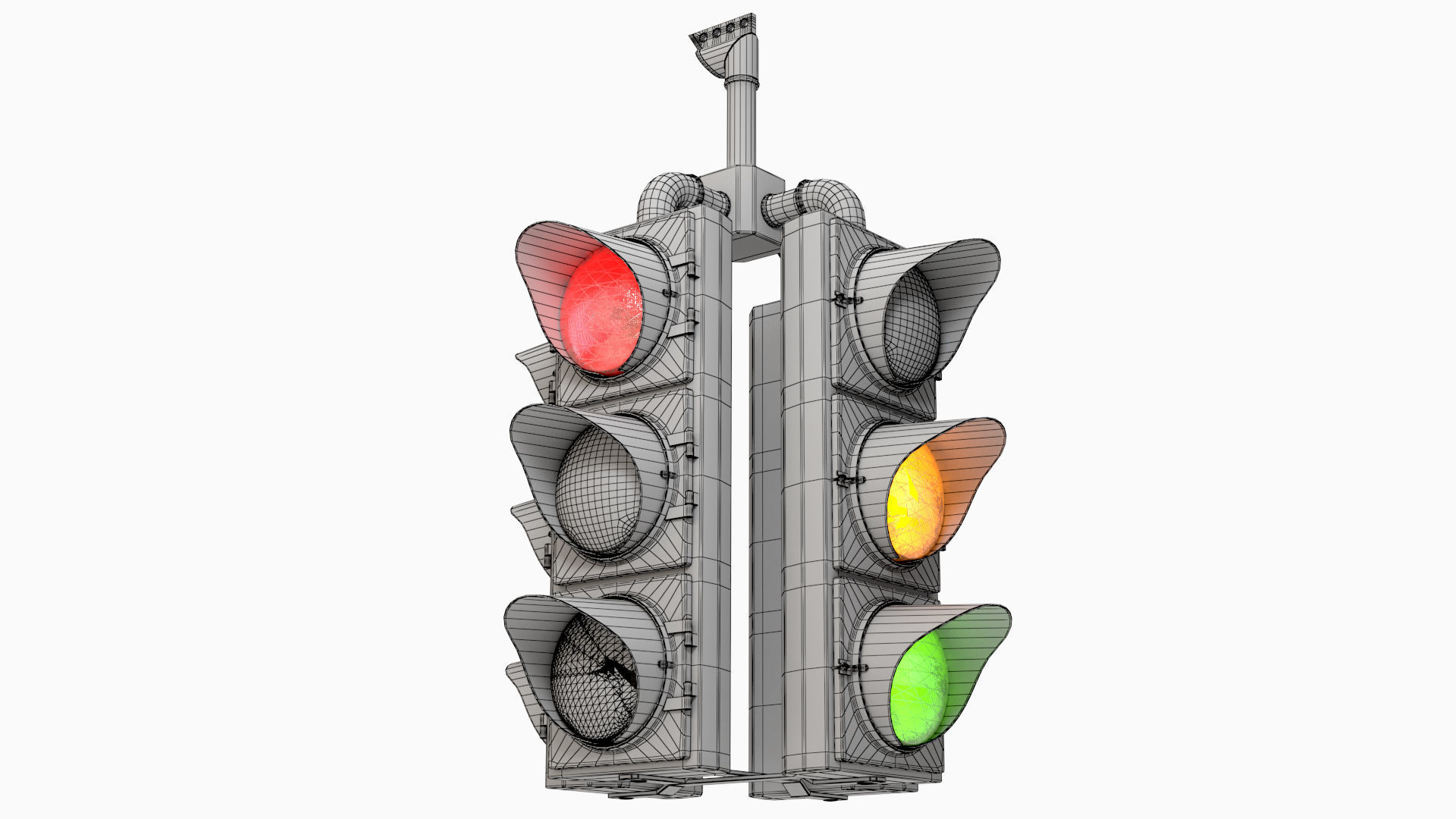 TrafficLight - worn version - PBR 3D model_4