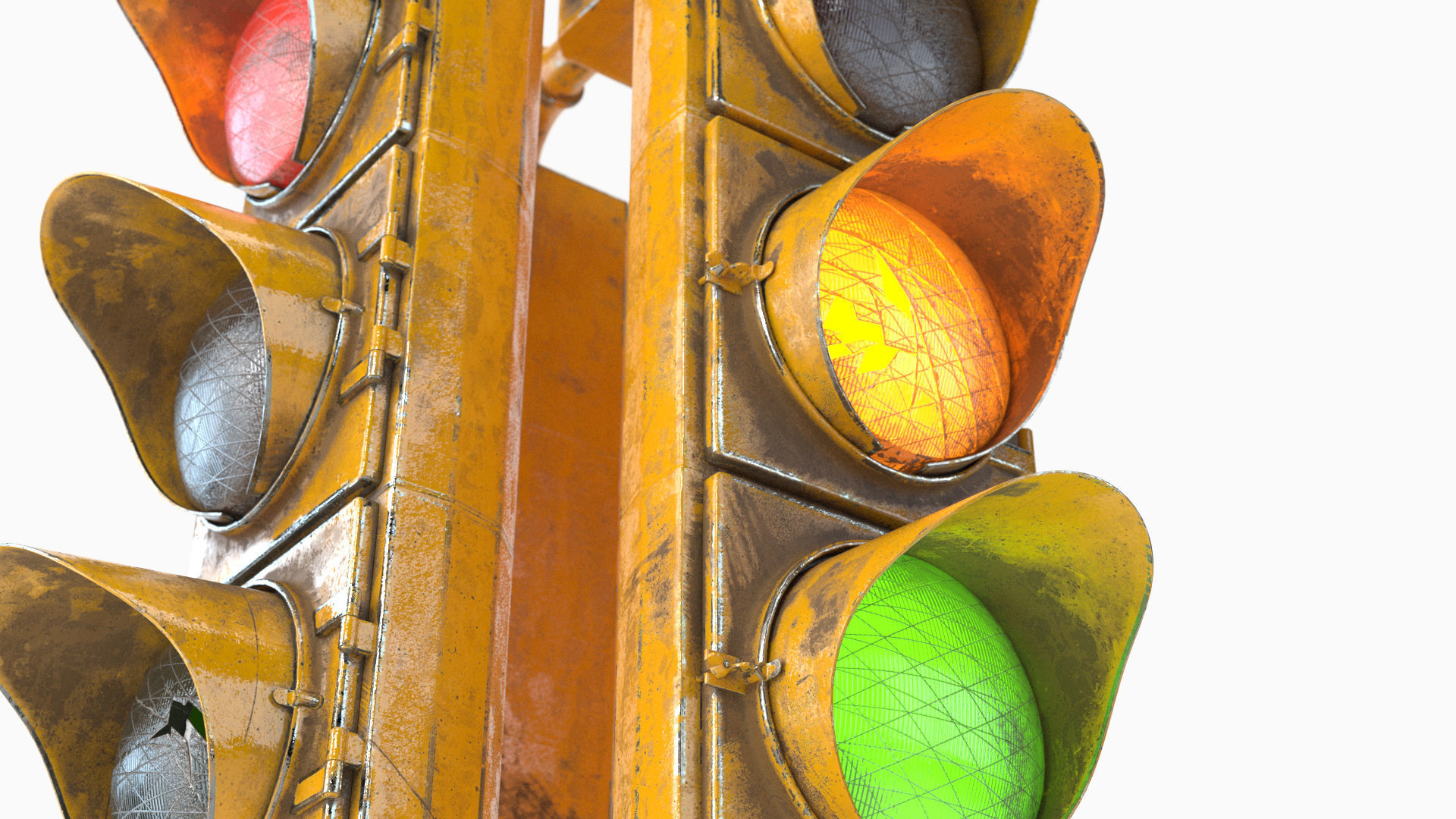 TrafficLight - worn version - PBR 3D model_1