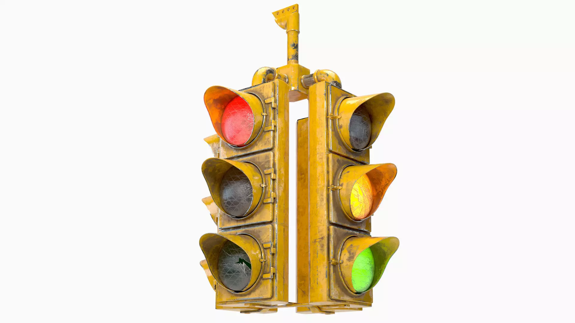 TrafficLight - worn version - PBR 3D model_0
