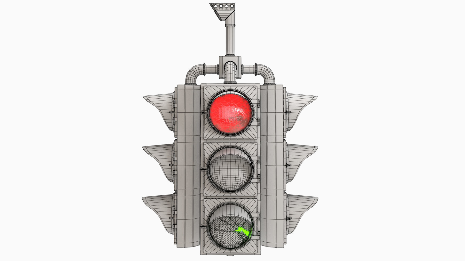 TrafficLight - worn version - PBR 3D model_3
