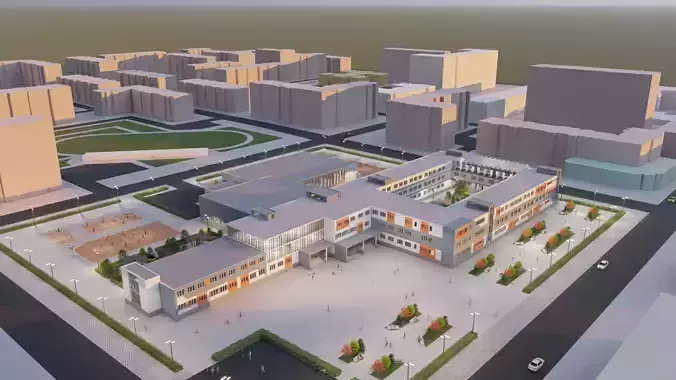 School building 3D model