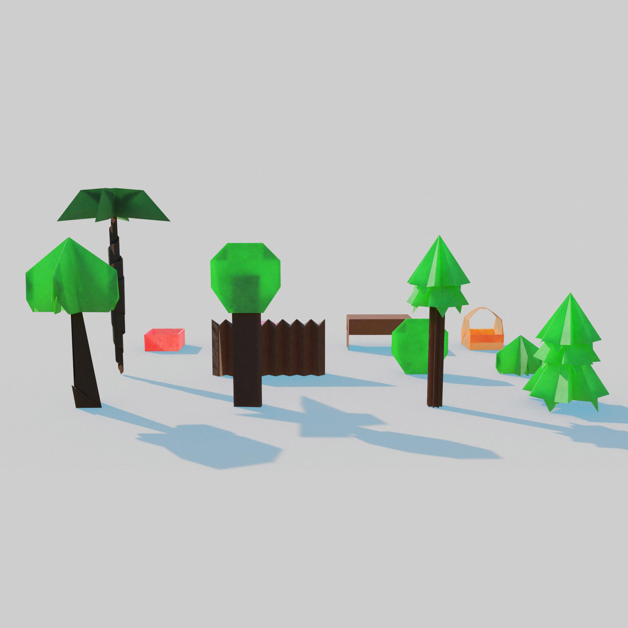 Origami Pack Low-poly 3D model_5