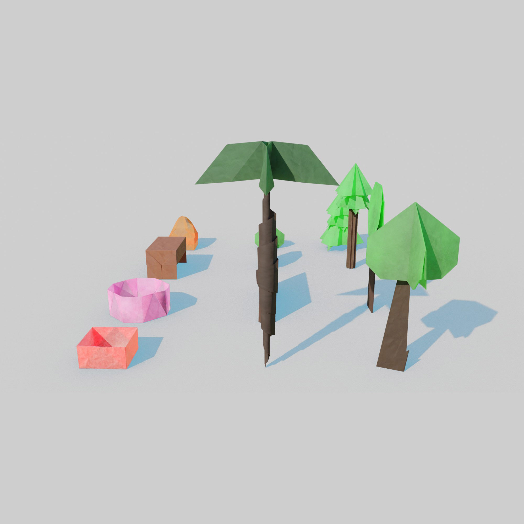 Origami Pack Low-poly 3D model_3
