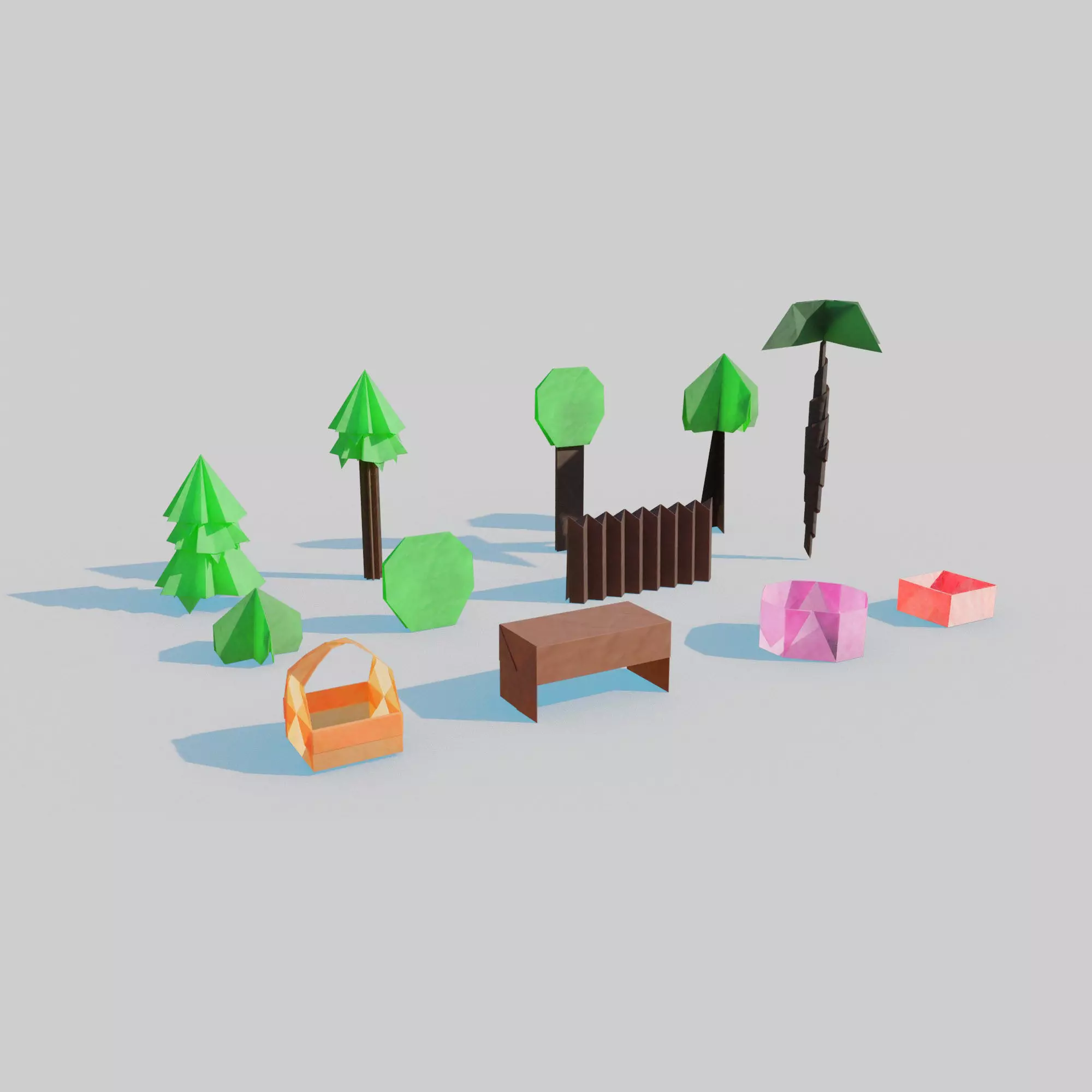 Origami Pack Low-poly 3D model_0