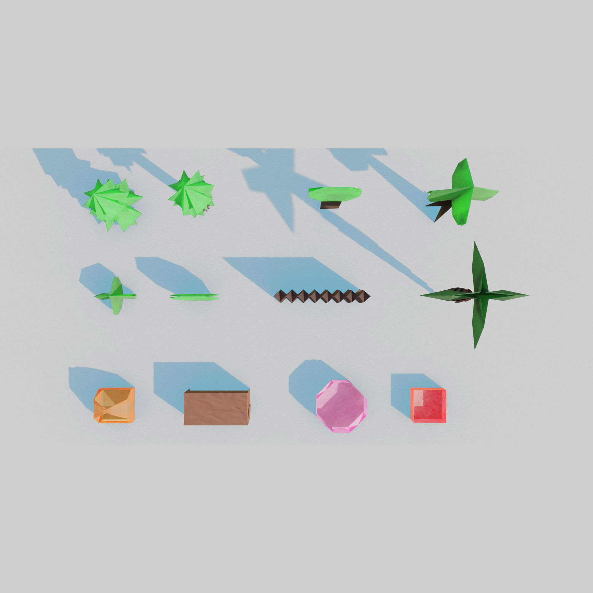 Origami Pack Low-poly 3D model_8
