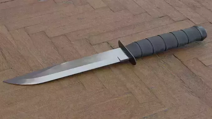 Combat Knife USMC KA-BAR 3D model