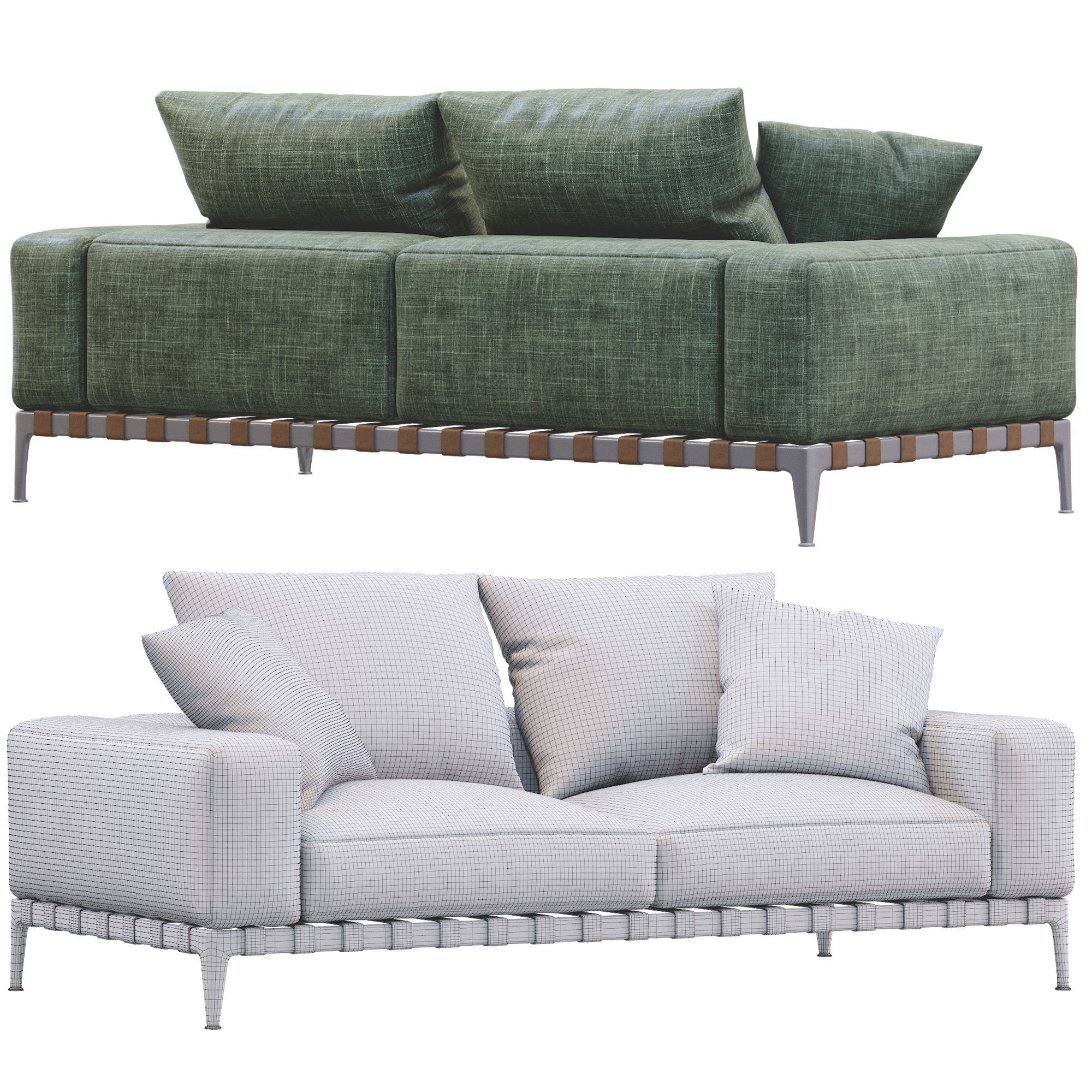 Sofa Gregory By Flexform 3D model_5