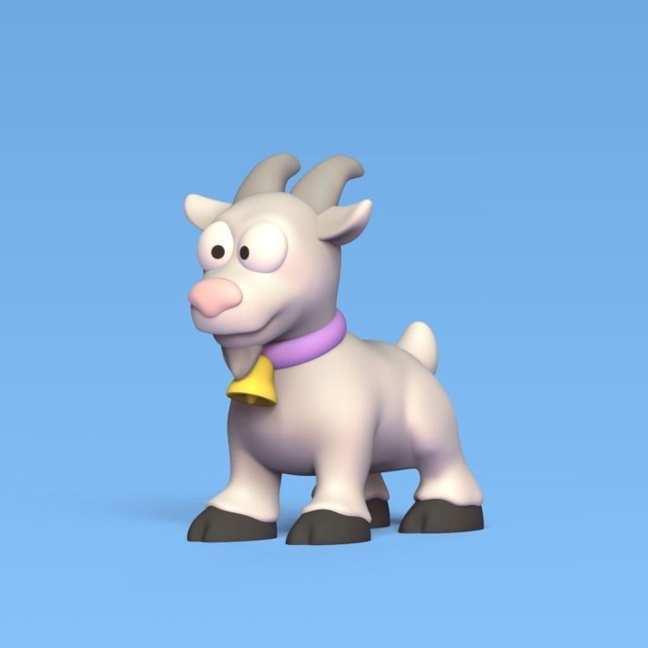 Goat Big Eyes 3D print model_1