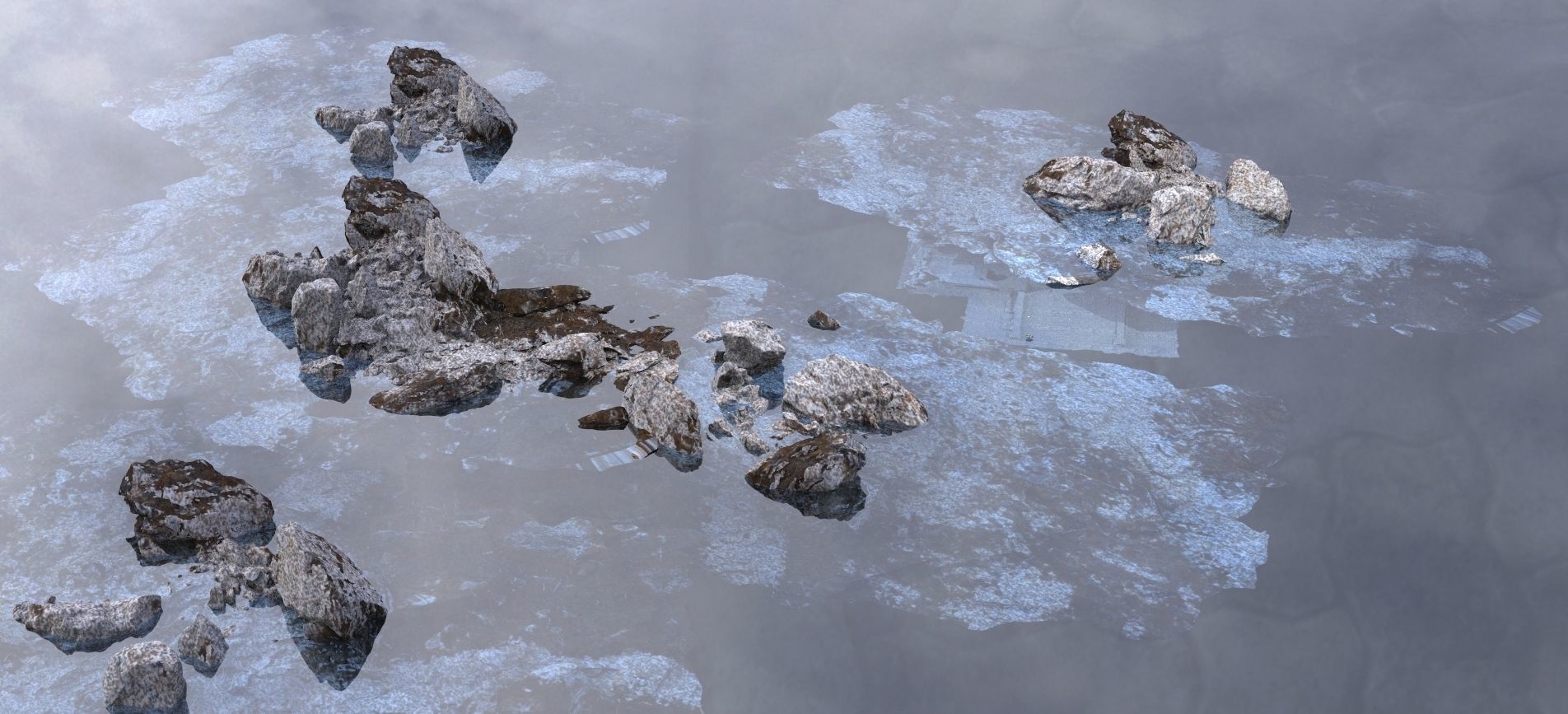 Iceberg Rocks 3D model_2