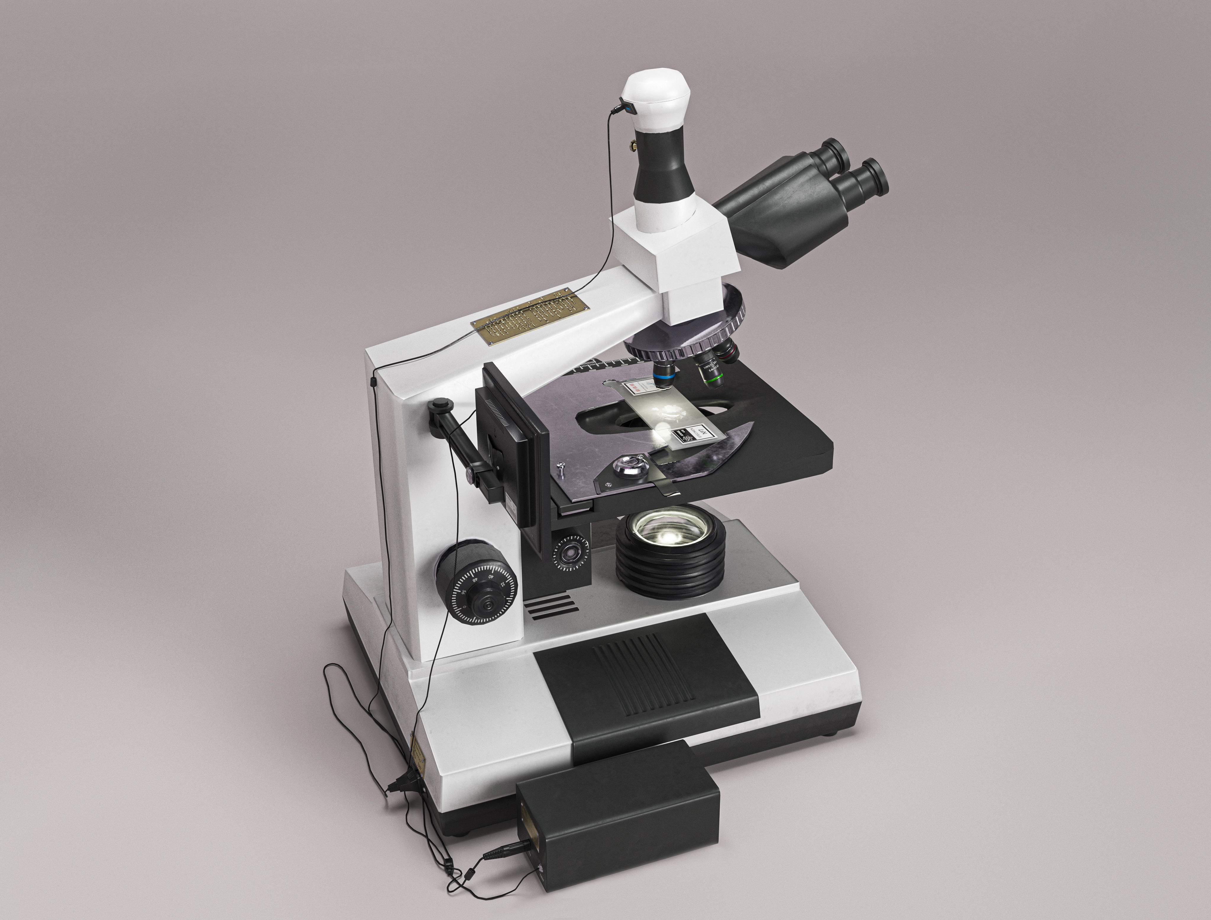 Laboratory Microscope Low Poly PBR Low-poly 3D model_5
