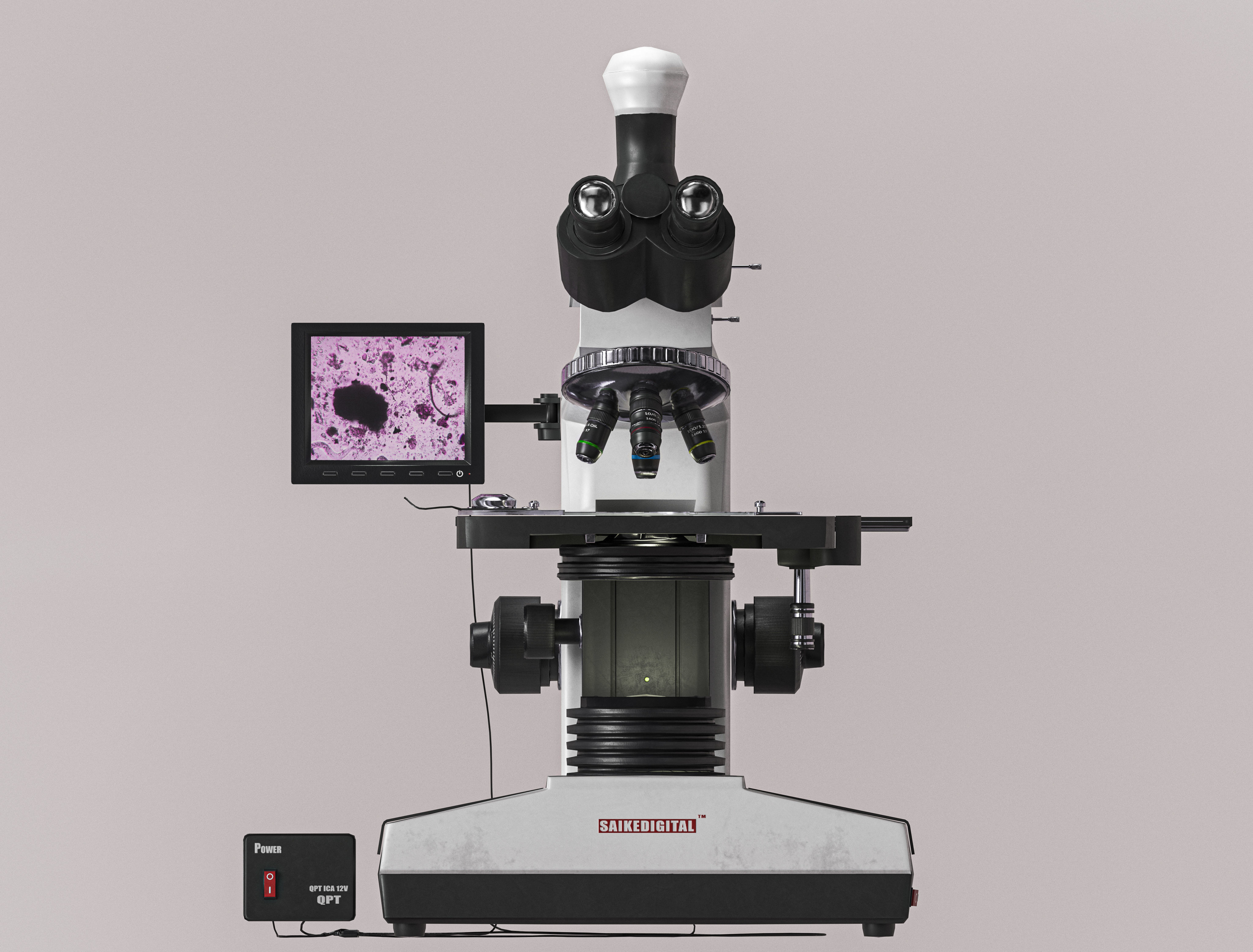 Laboratory Microscope Low Poly PBR Low-poly 3D model_3