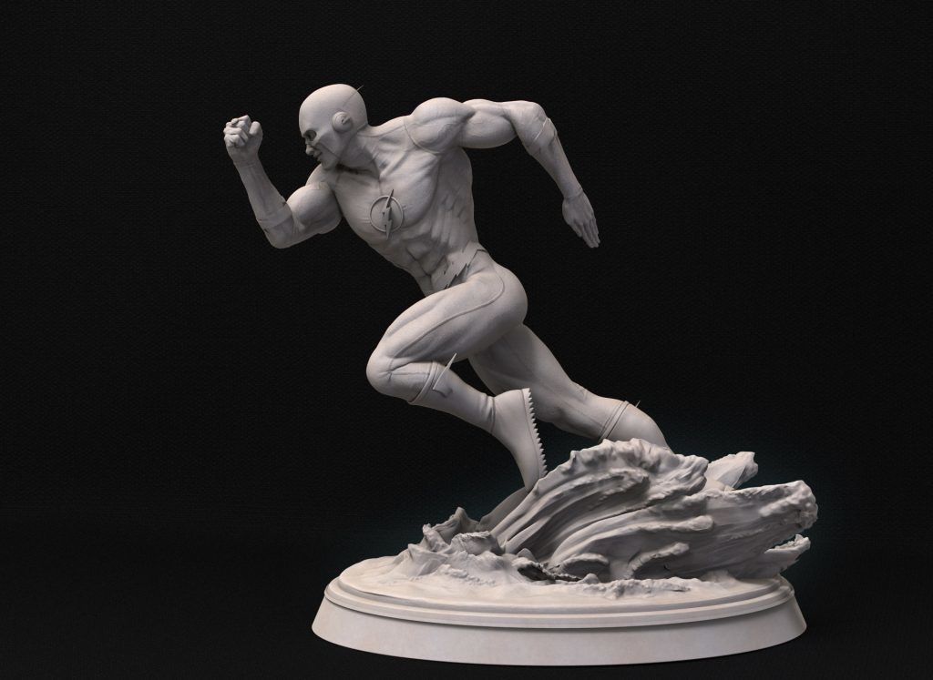 Flash Statue 3D model Ready to Print 3D print model_6