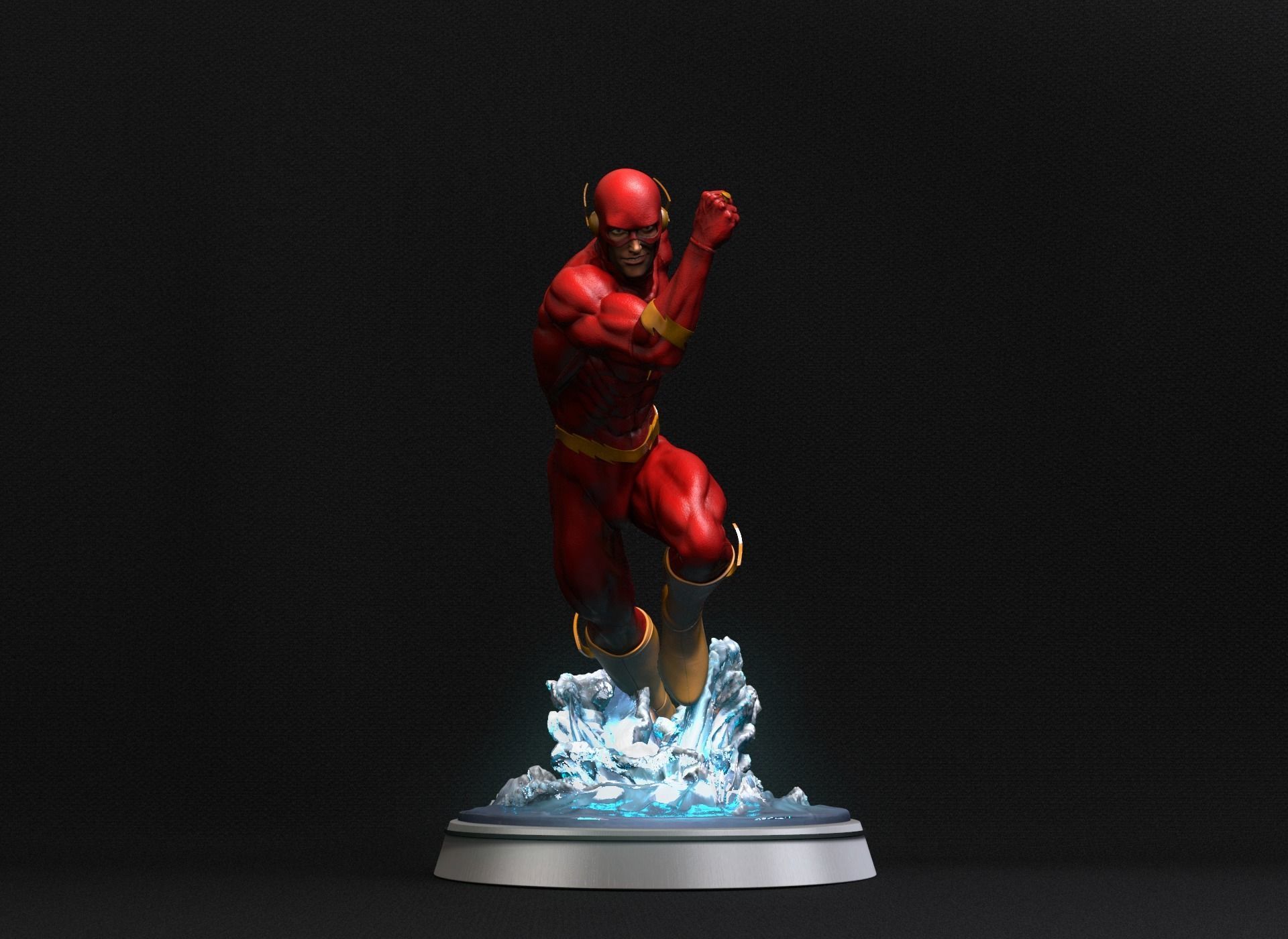 Flash Statue 3D model Ready to Print 3D print model_5