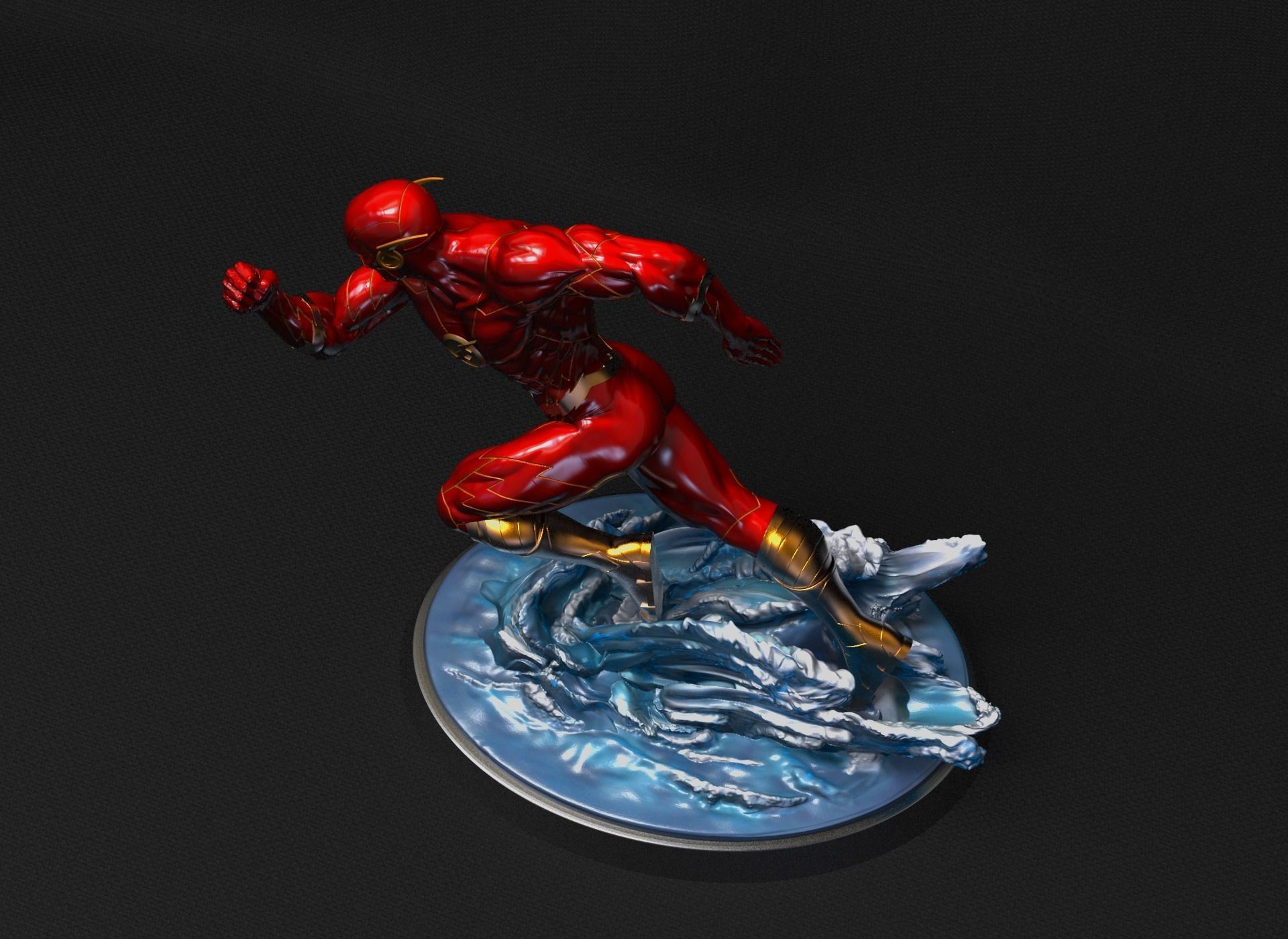 Flash Statue 3D model Ready to Print 3D print model_1