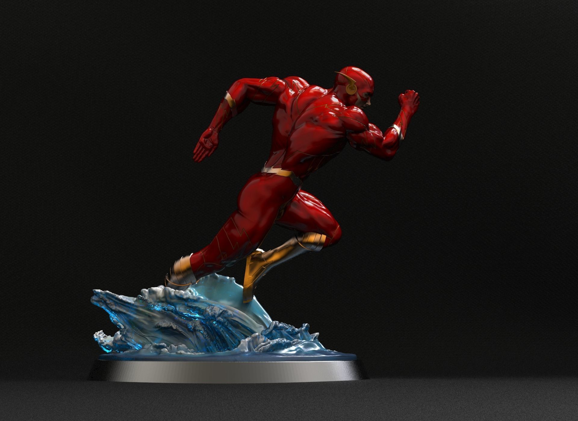 Flash Statue 3D model Ready to Print 3D print model_4