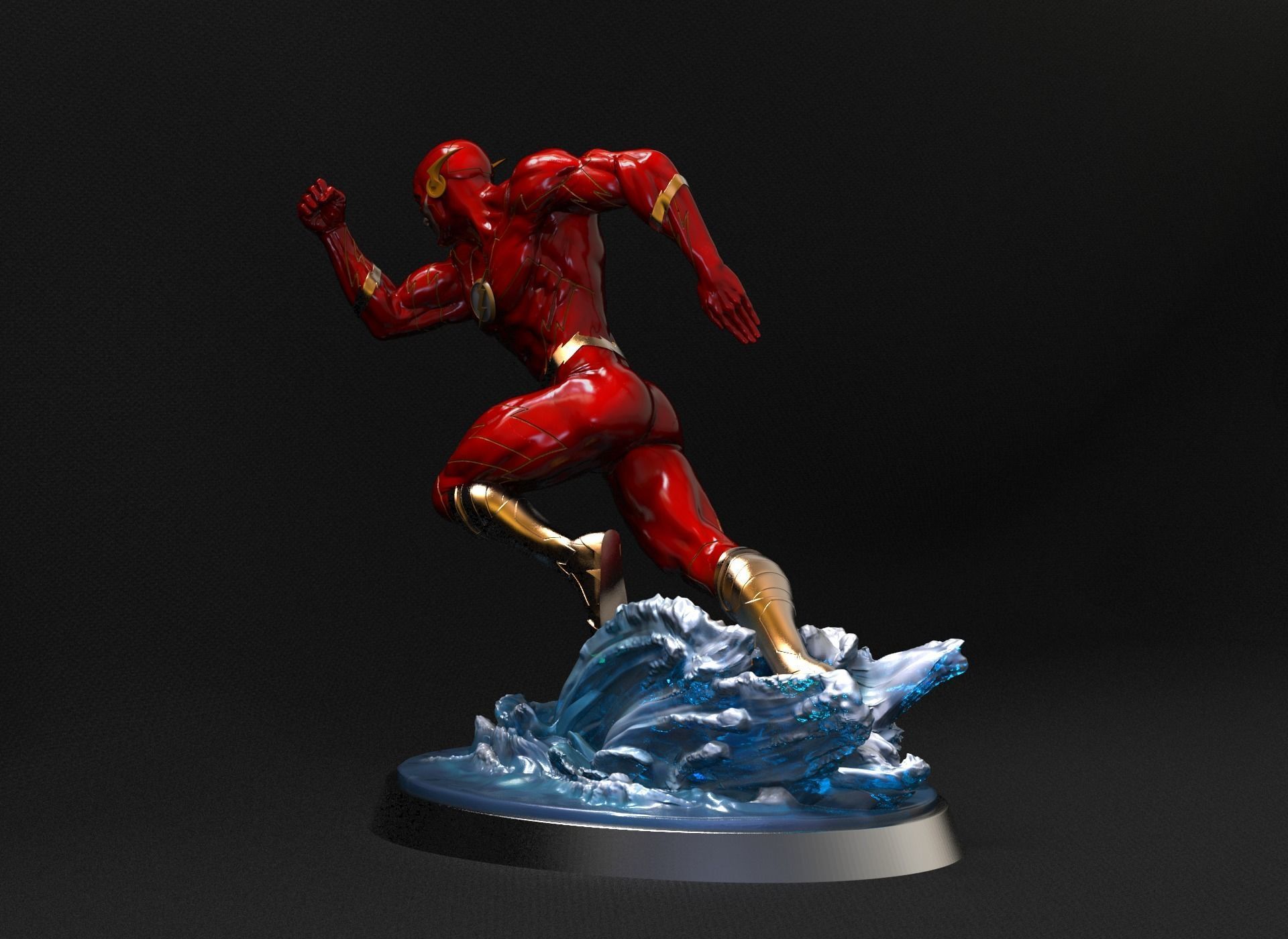 Flash Statue 3D model Ready to Print 3D print model_2