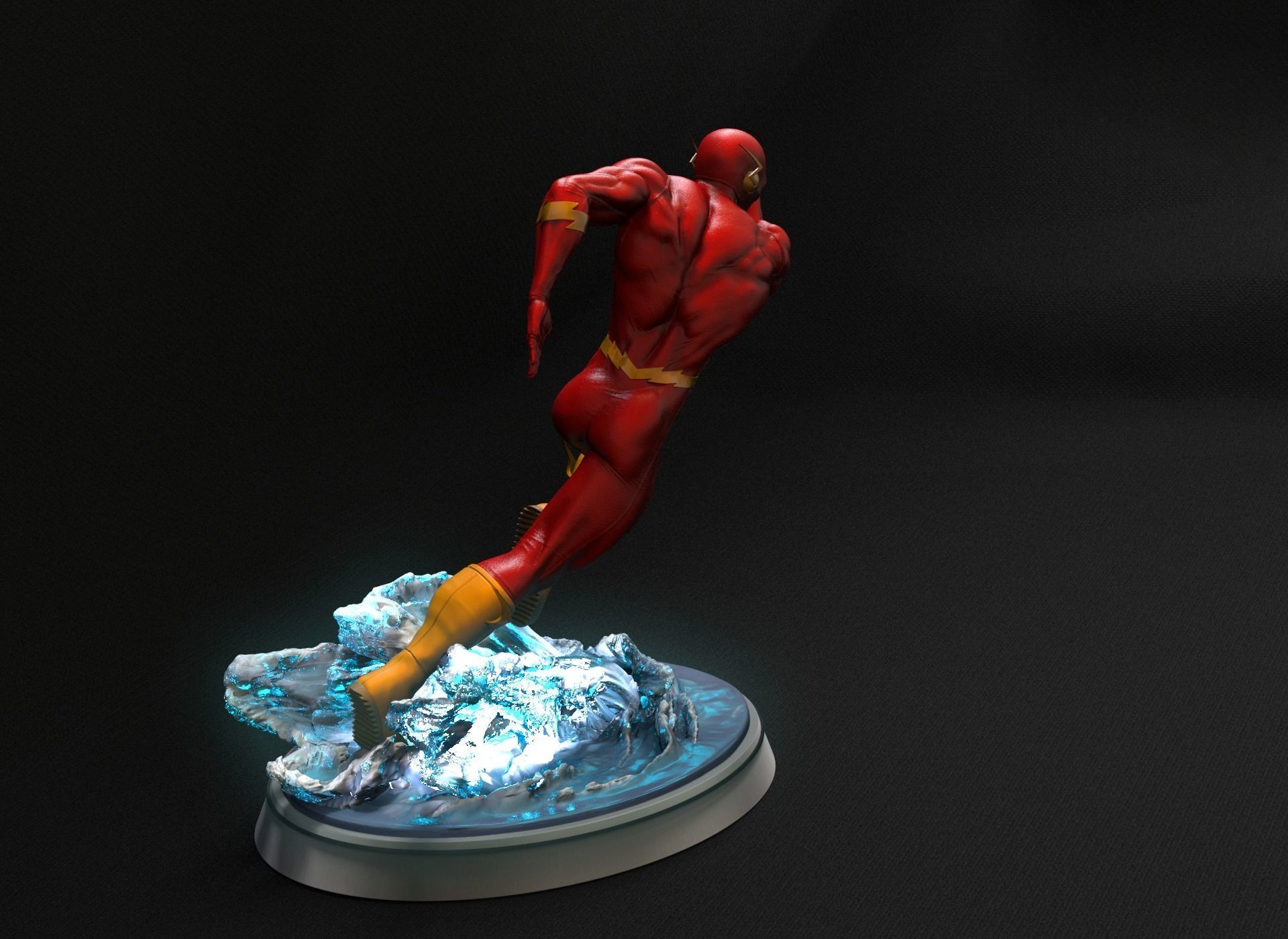 Flash Statue 3D model Ready to Print 3D print model_3