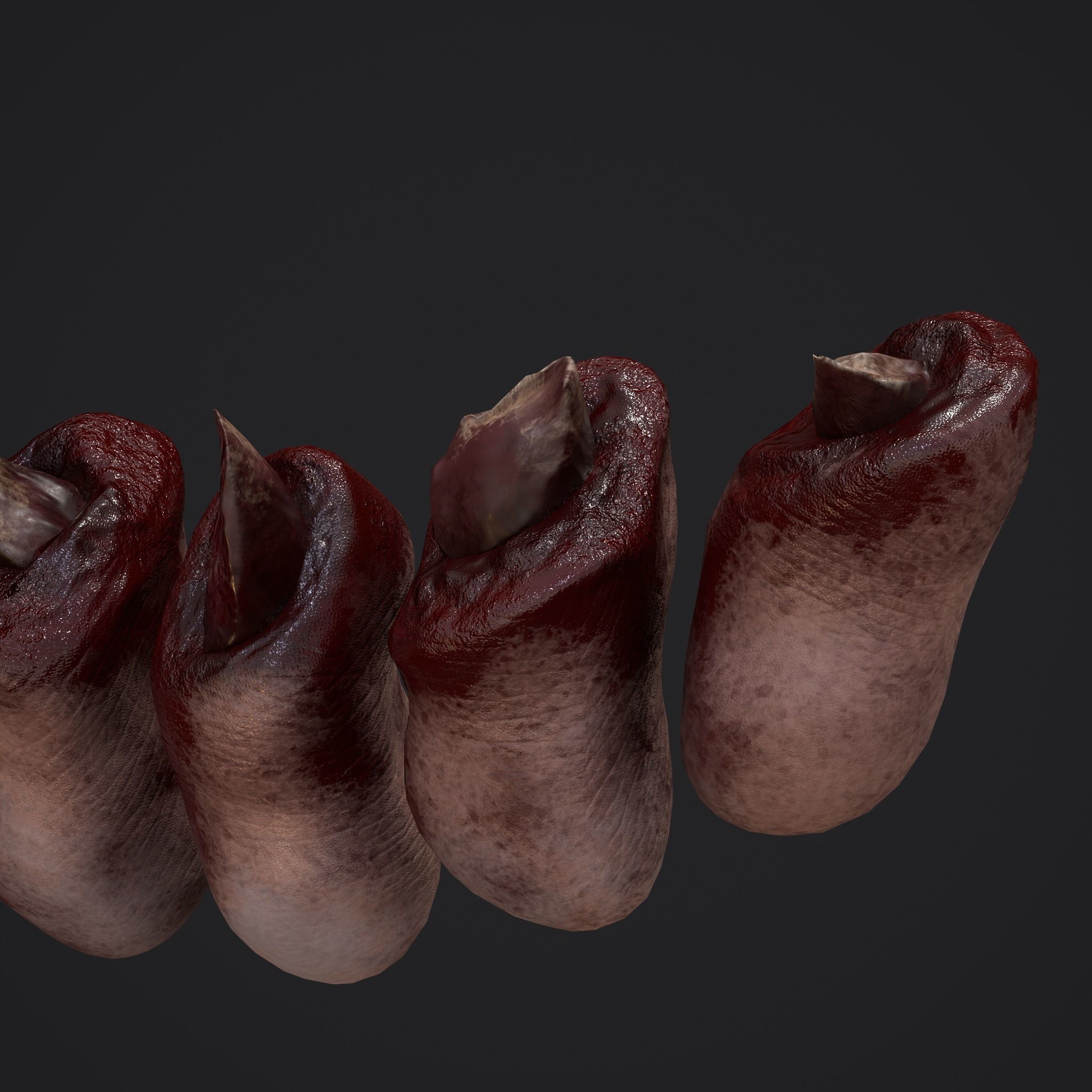 Severed Fingers Toes Ears and Nose 3D Model Collection_36