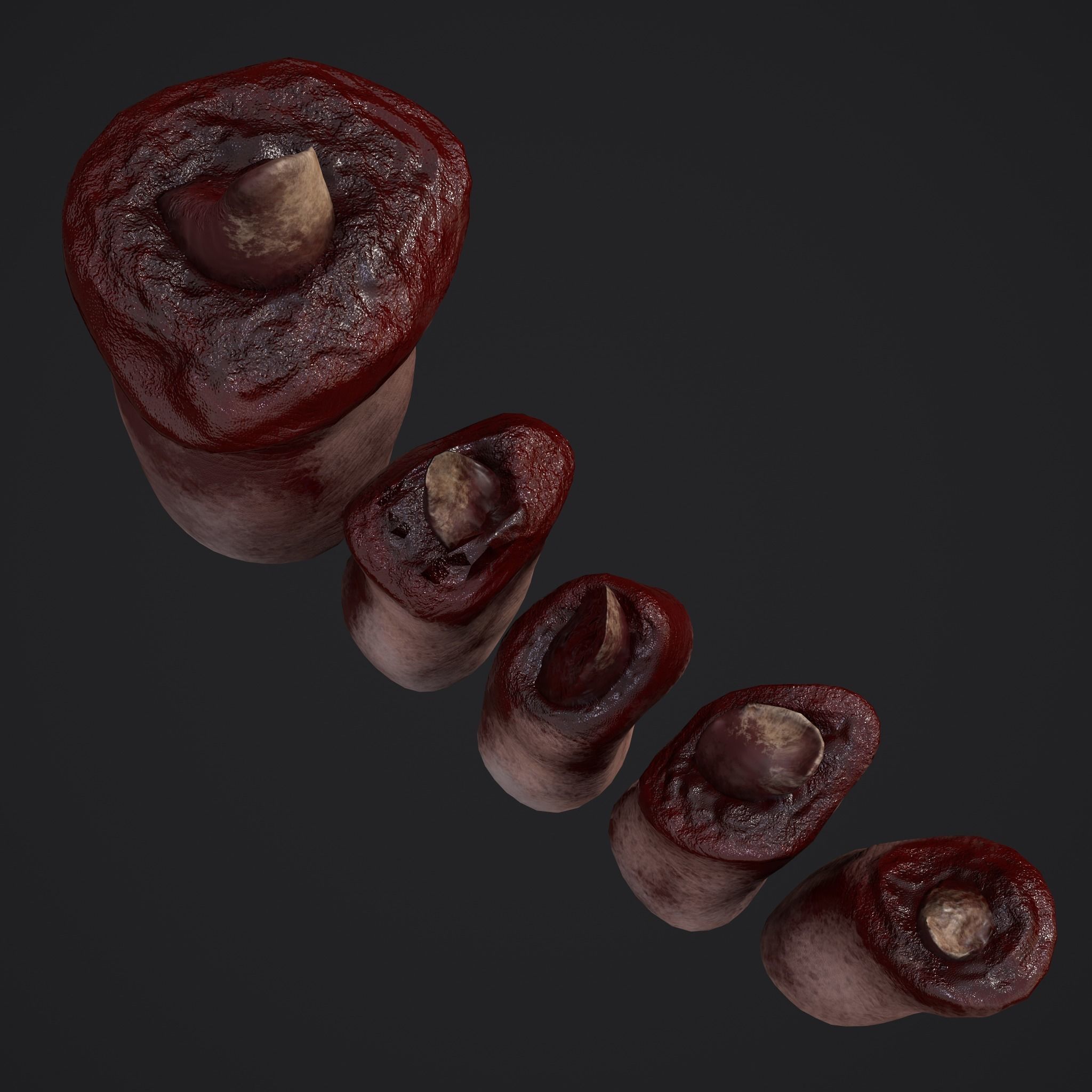 Severed Fingers Toes Ears and Nose 3D Model Collection_30