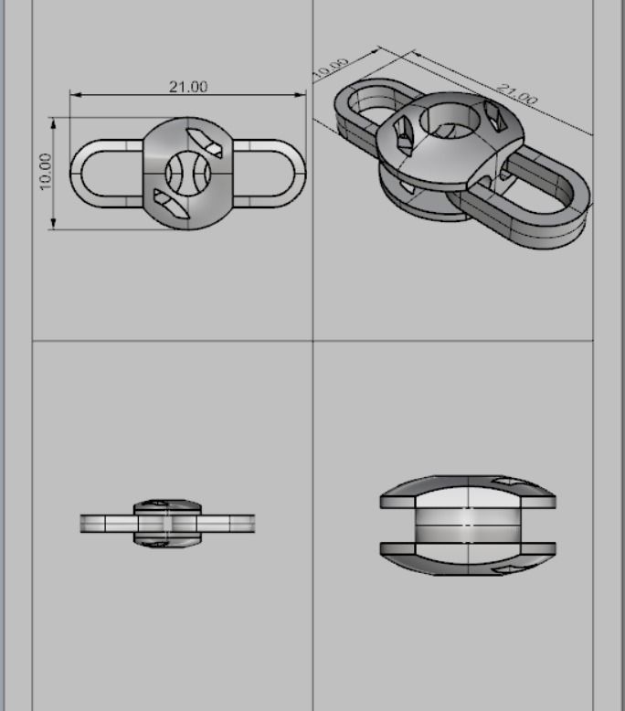 Eslabon para cadenas chain link E2016-47 3D print model_3