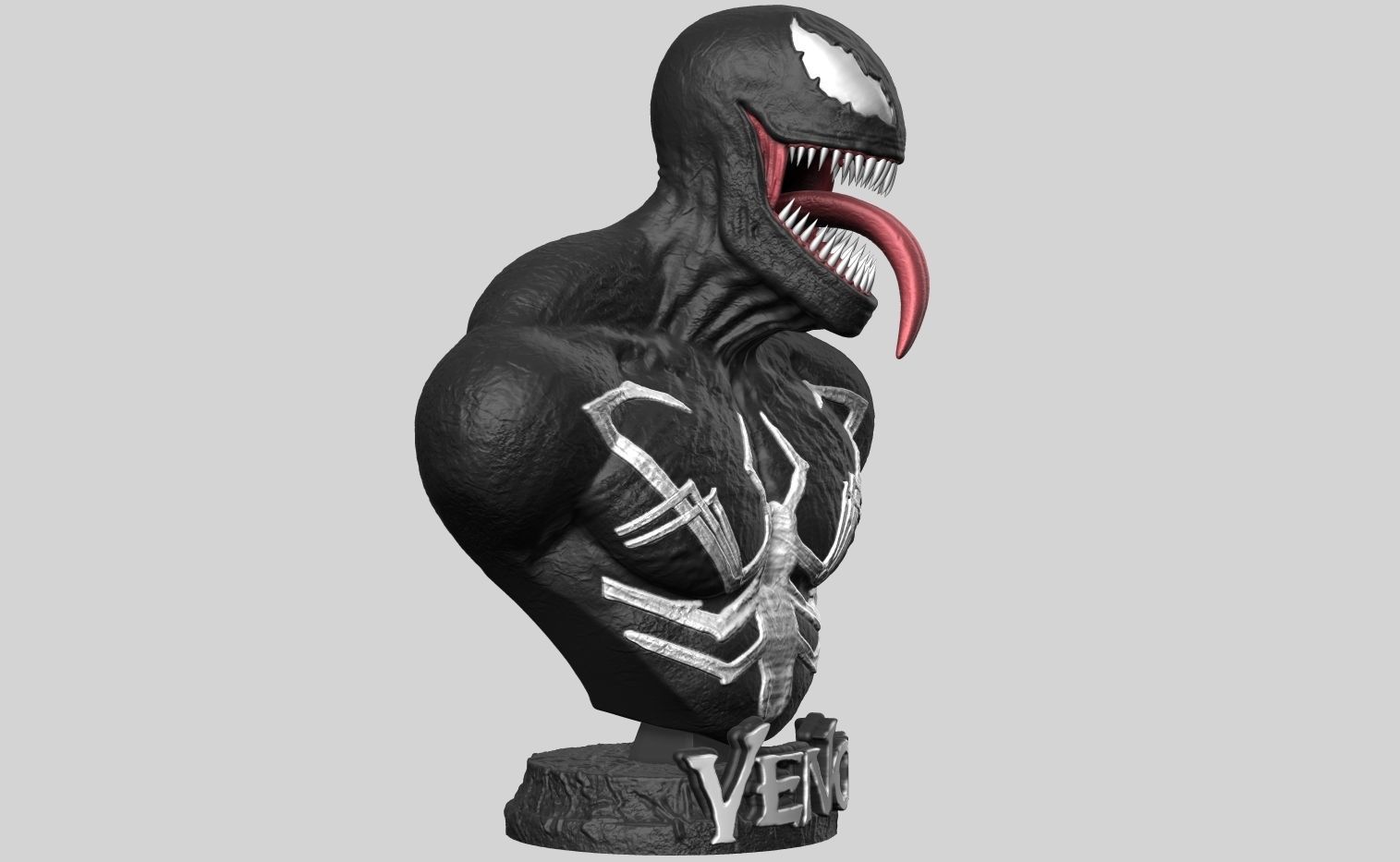Venom Bust 3D print model_5