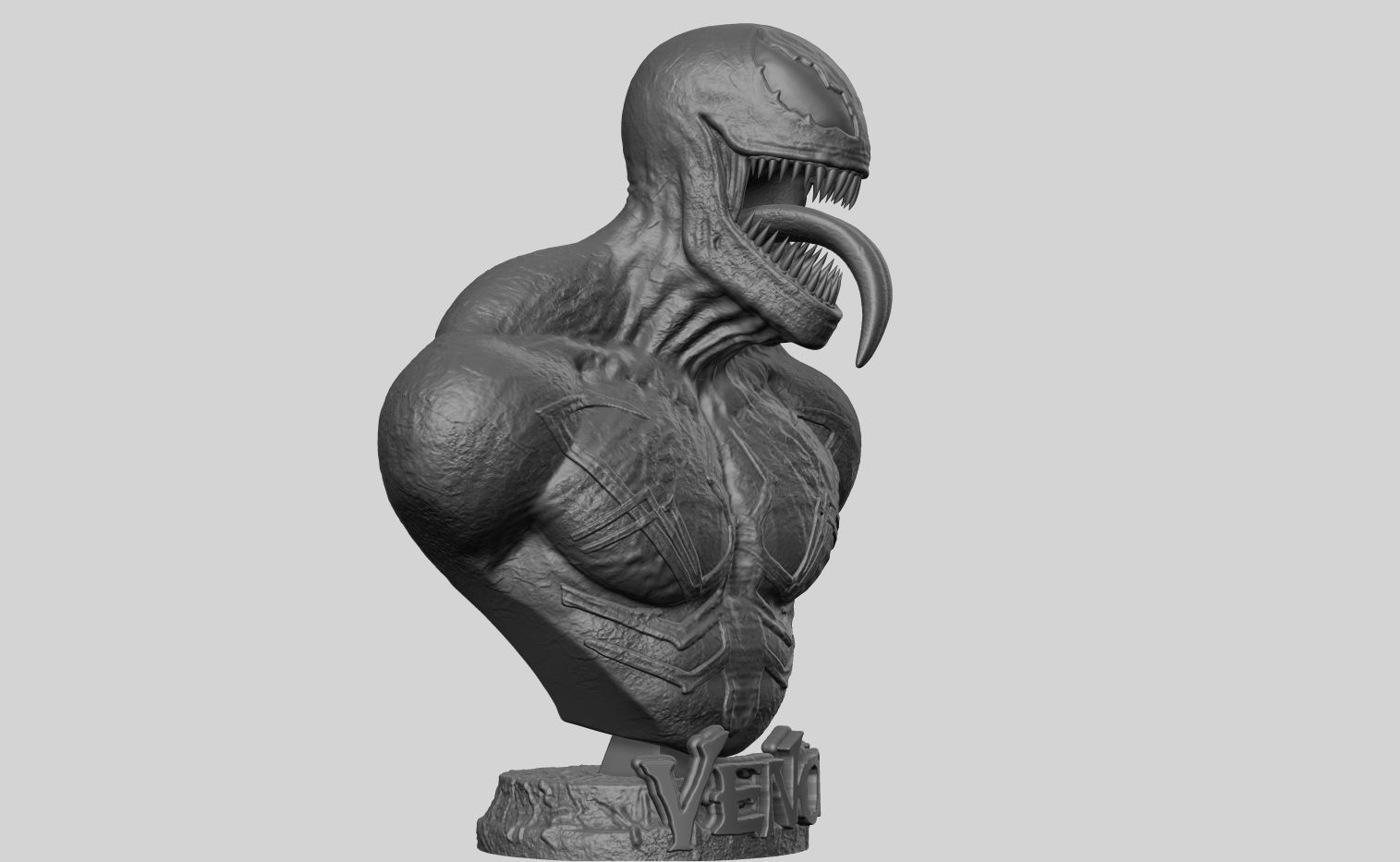 Venom Bust 3D print model_23
