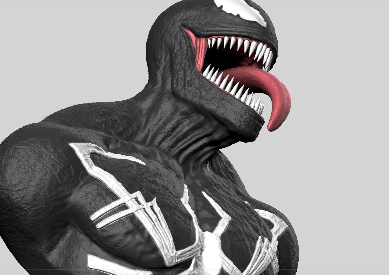 Venom Bust 3D print model_15