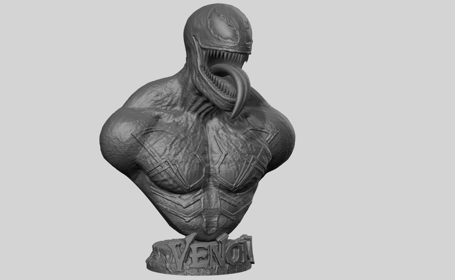 Venom Bust 3D print model_12
