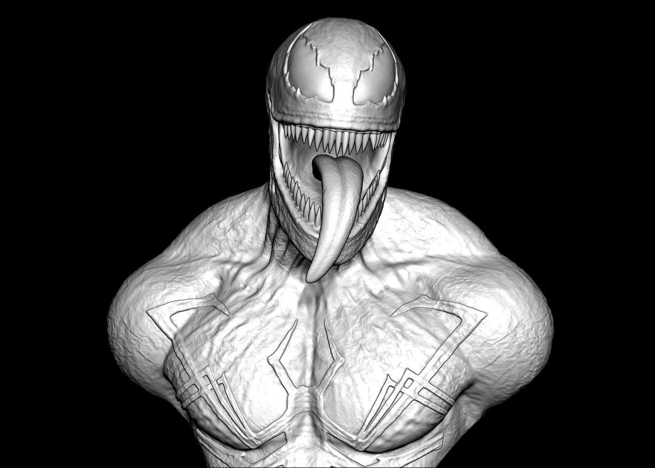 Venom Bust 3D print model_20