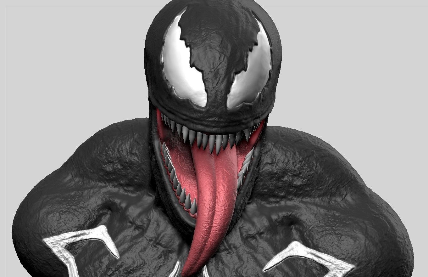 Venom Bust 3D print model_14
