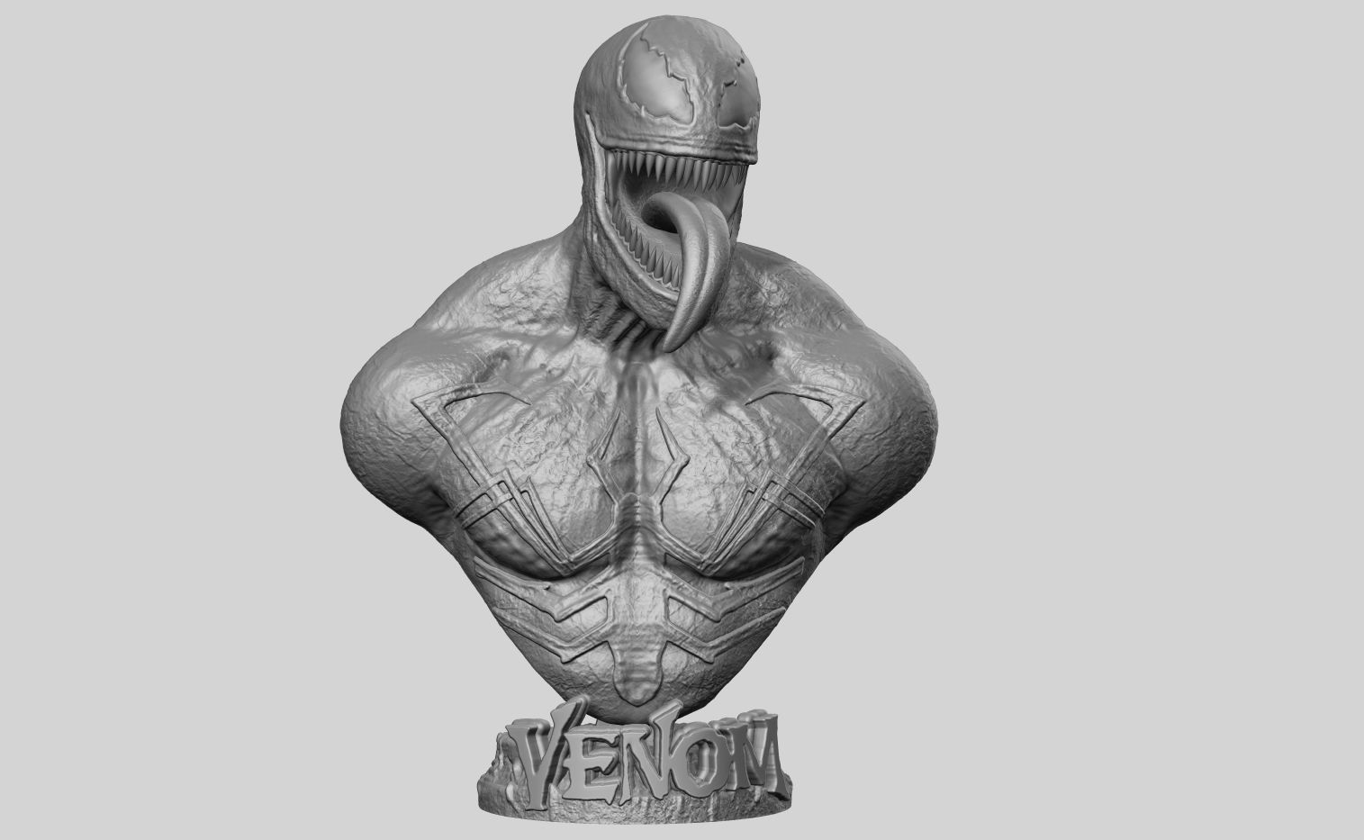 Venom Bust 3D print model_3