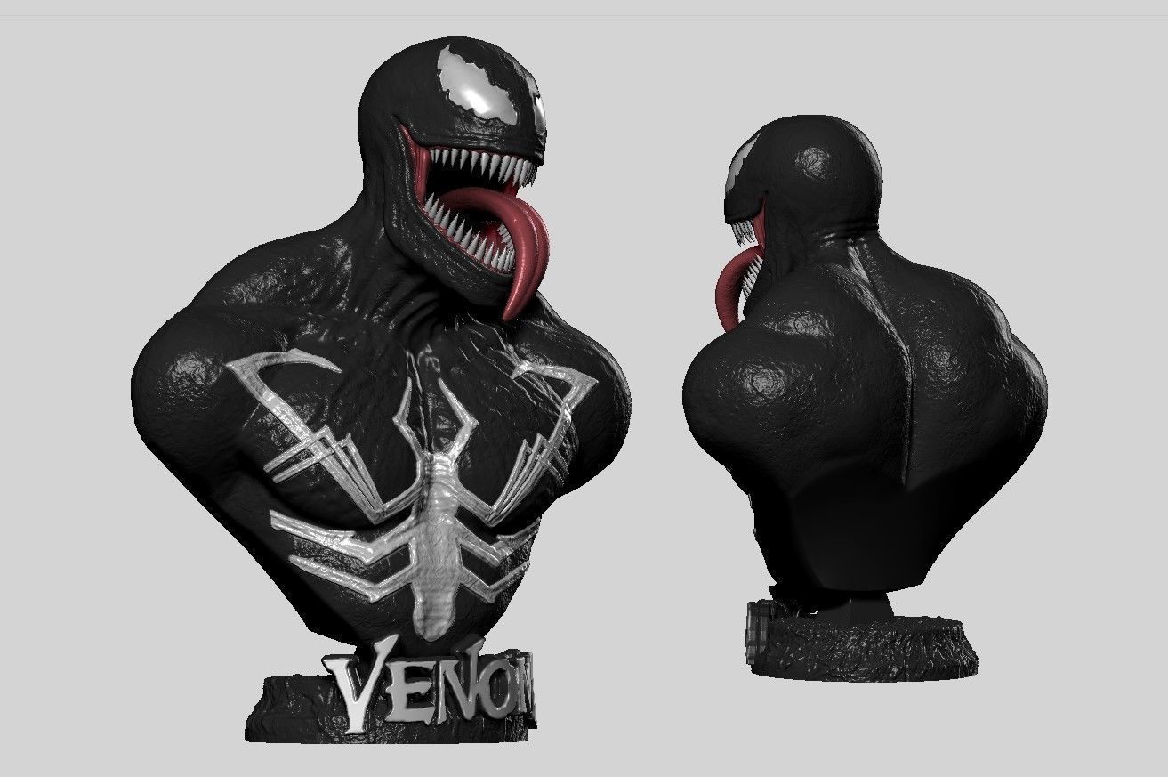 Venom Bust 3D print model_18