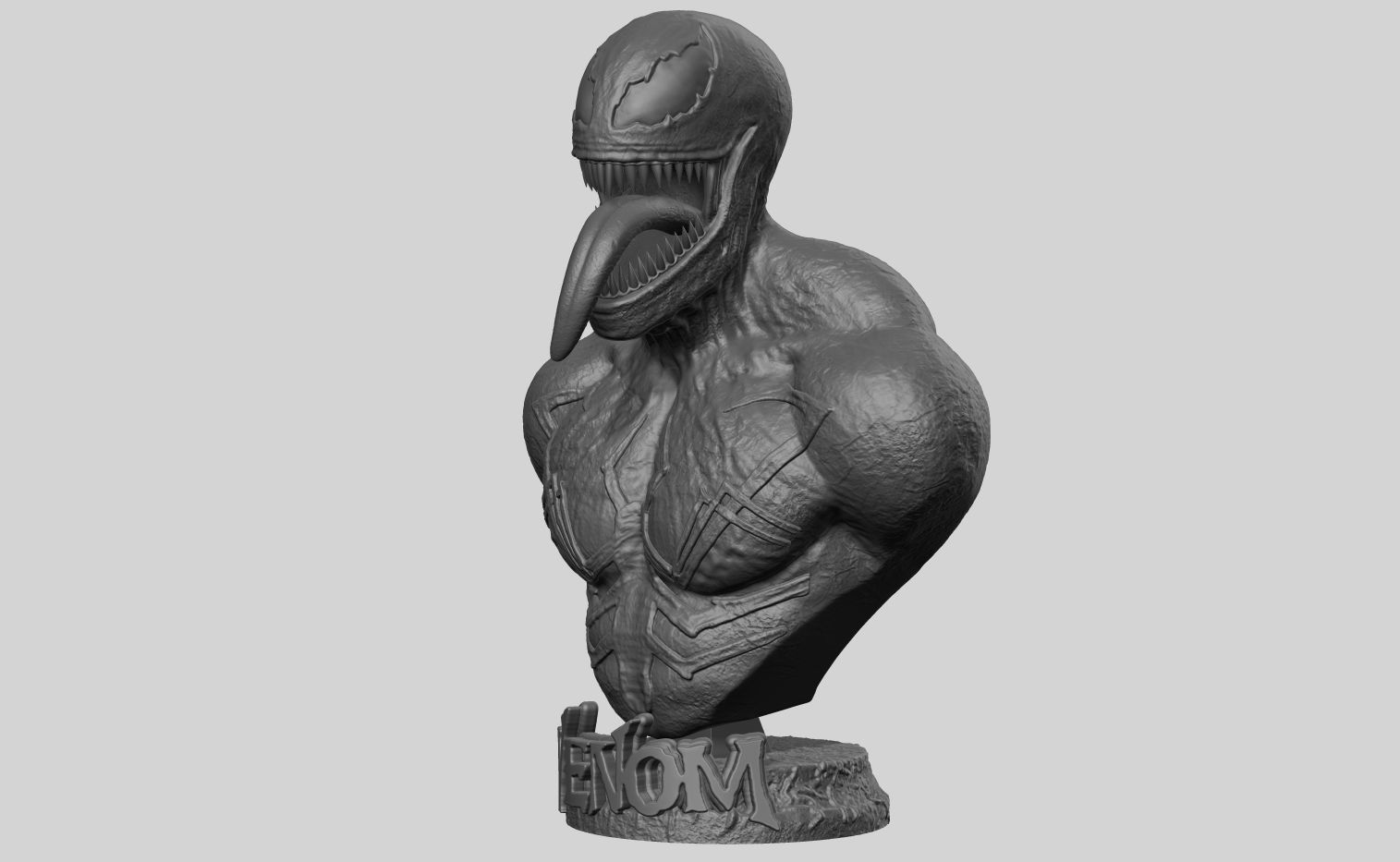 Venom Bust 3D print model_21