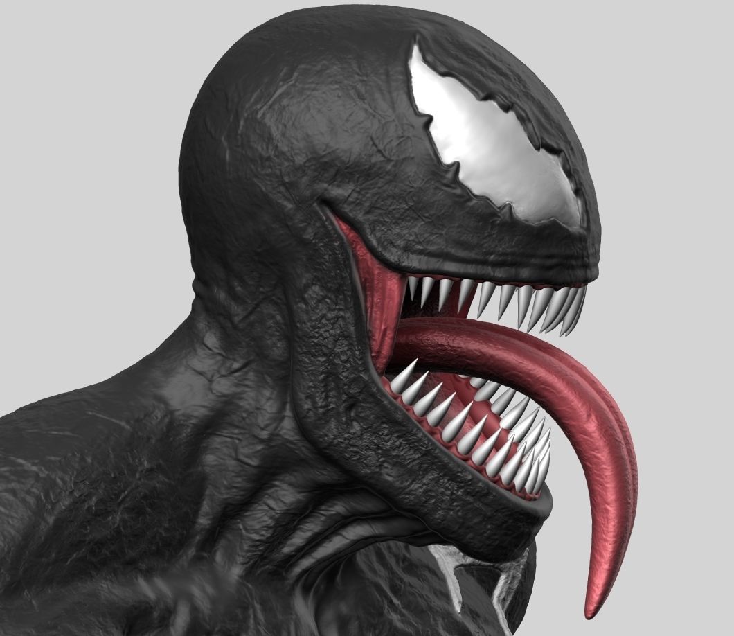 Venom Bust 3D print model_7