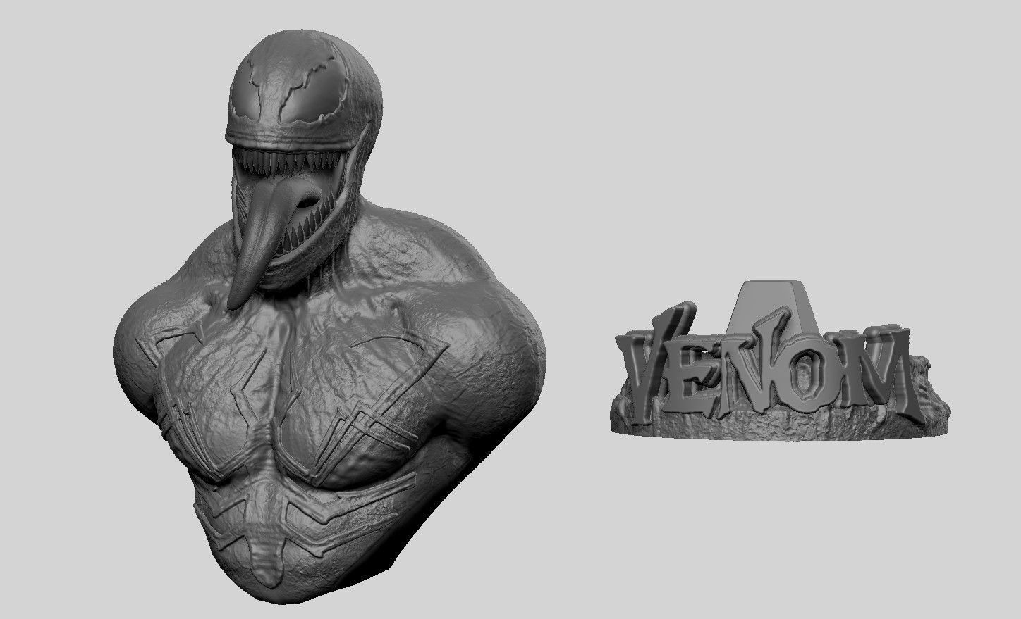 Venom Bust 3D print model_27