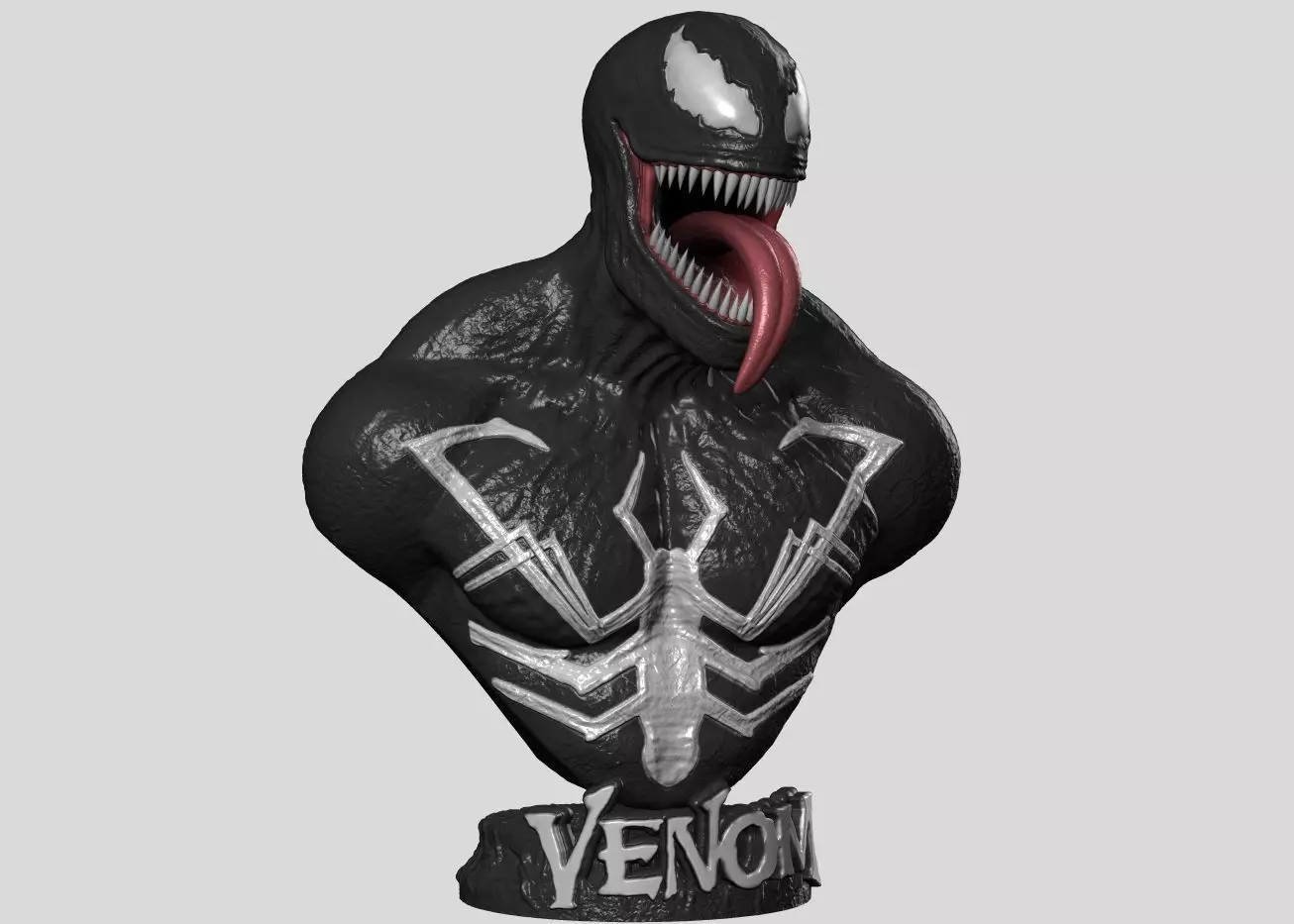Venom Bust 3D print model_0