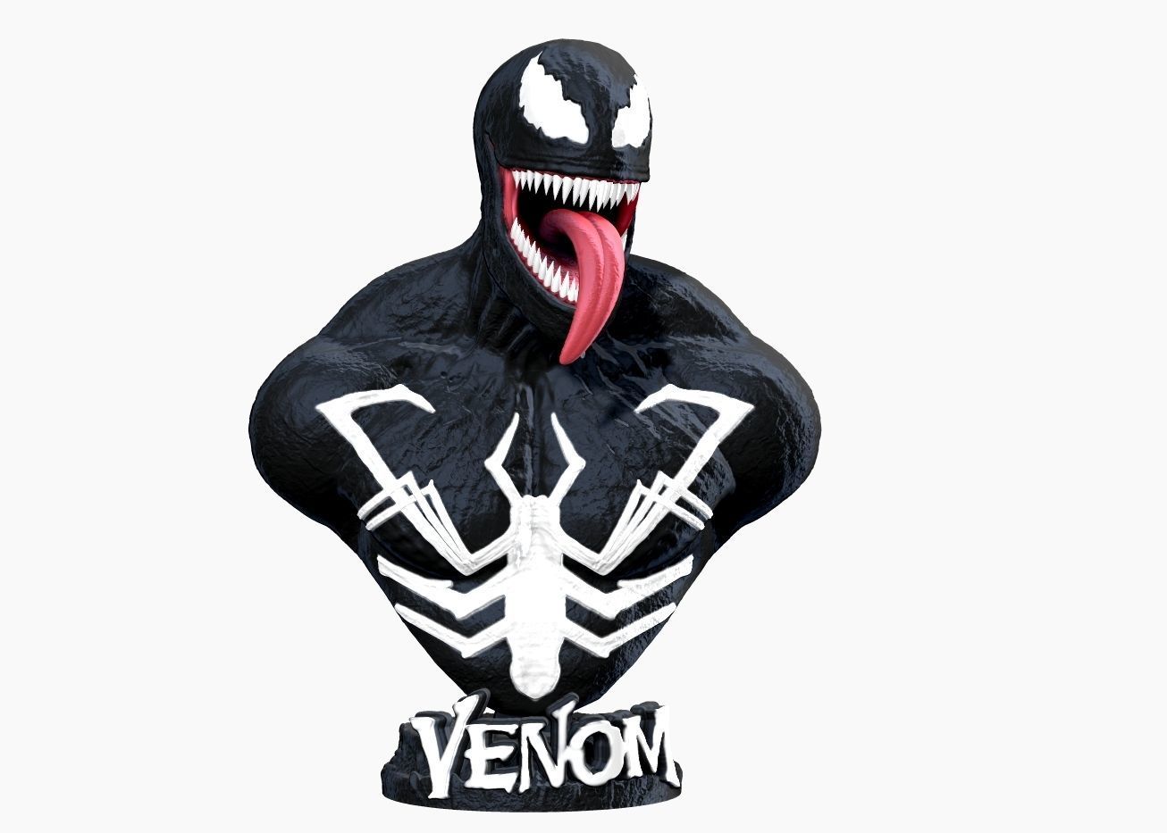 Venom Bust 3D print model_19