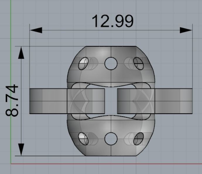 Eslabon para cadenas chain link E2016-50 3D print model_4