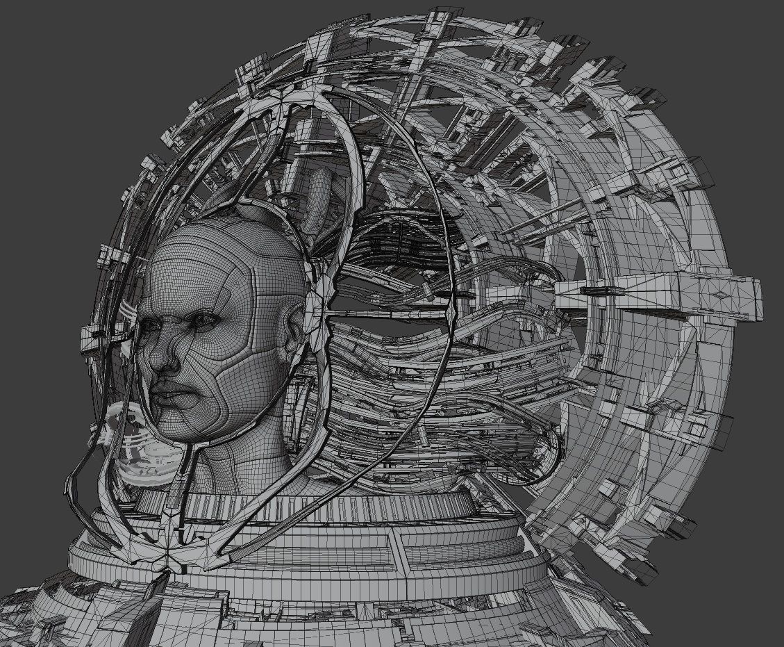 AI Queen 3D Model Low-poly 3D model_4