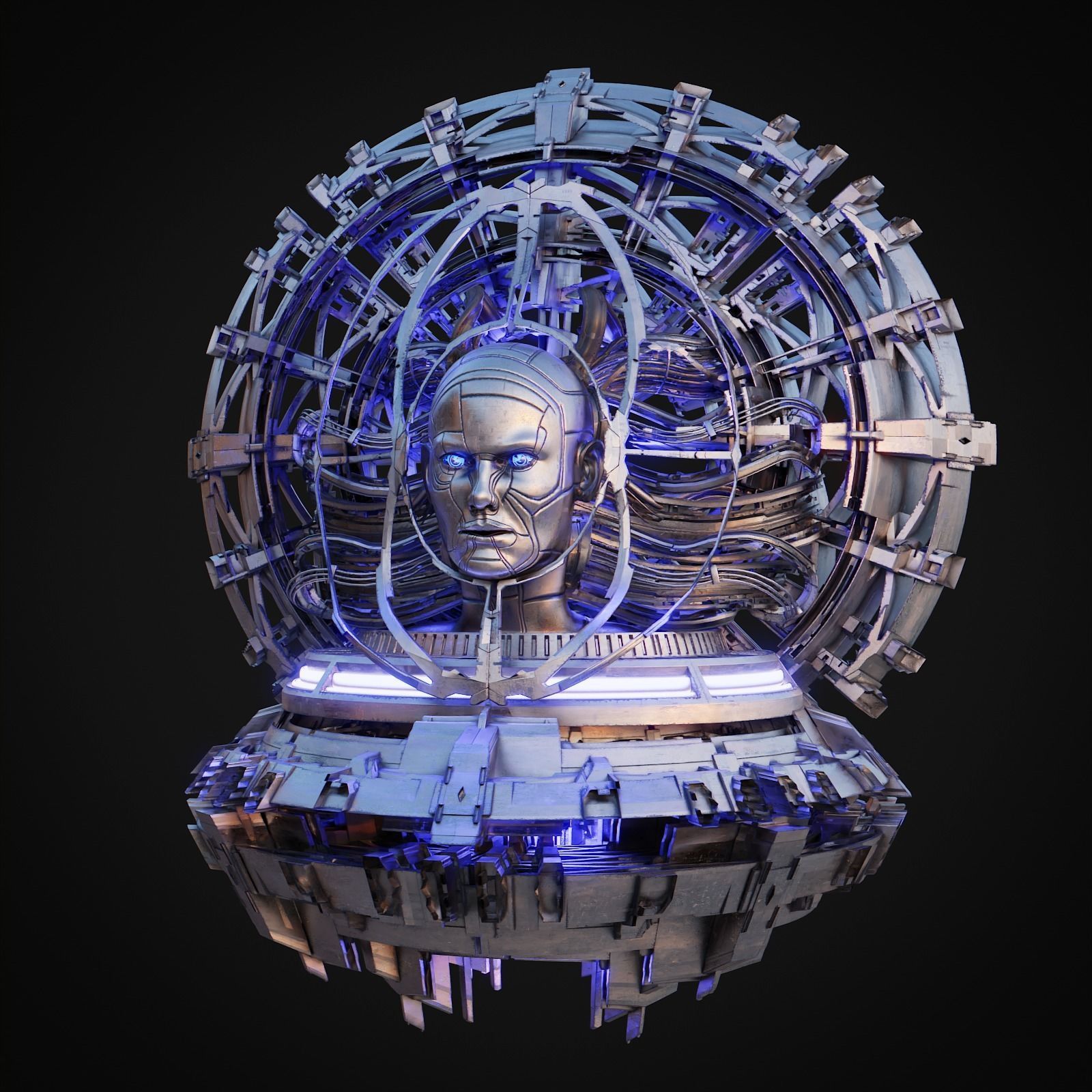 AI Queen 3D Model Low-poly 3D model_2