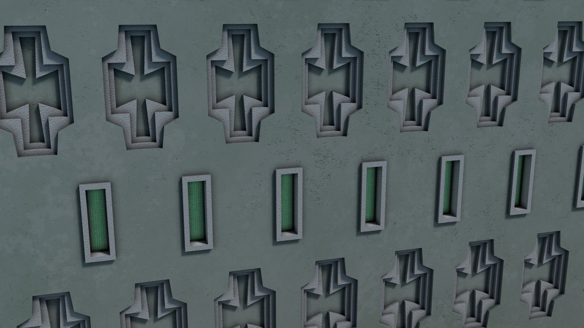 Reichsbahn Berlin Castle Concrete 2 Low-poly 3D model_3