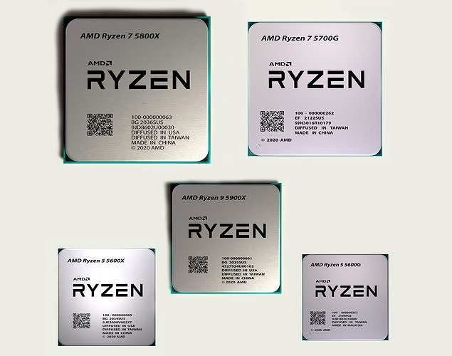 CPU AMD Ryzen 5 Generation 3D Model Collection