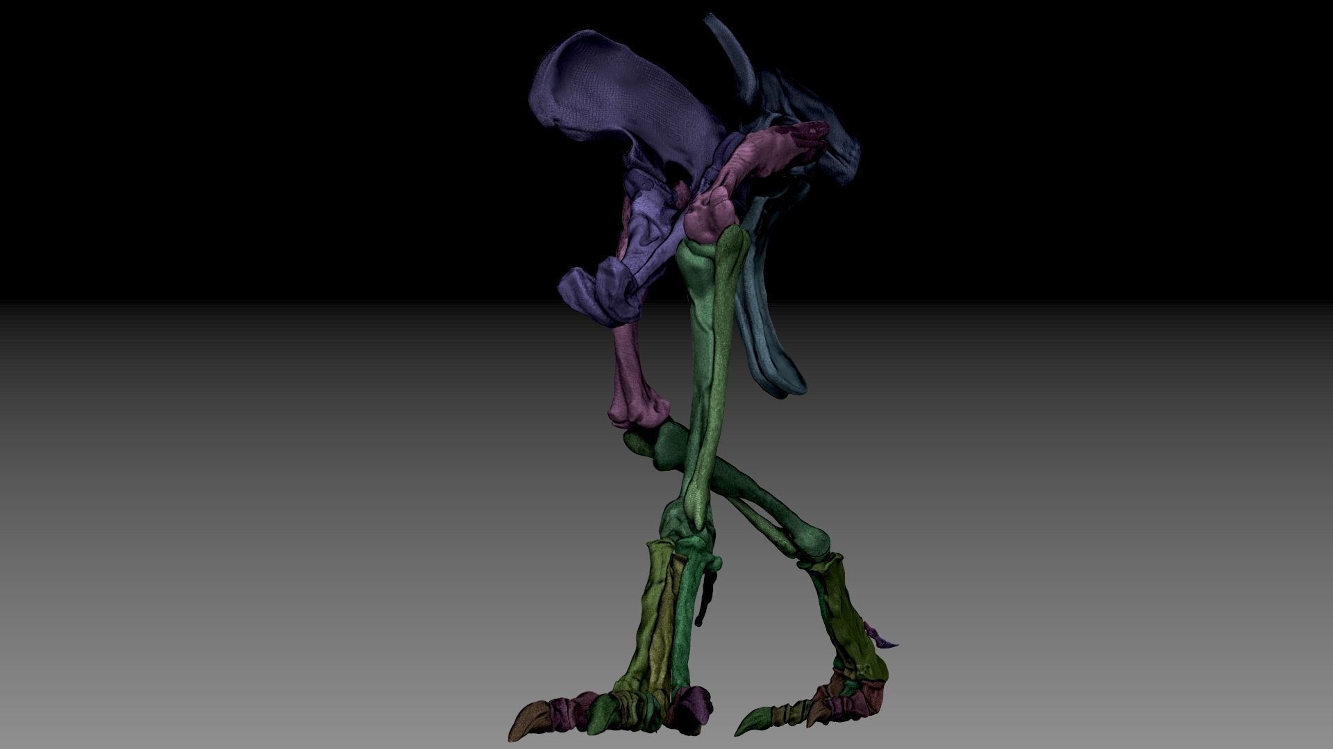 Spinosaurus 2020 version Hip Leg Set Skeletons 3D model_9