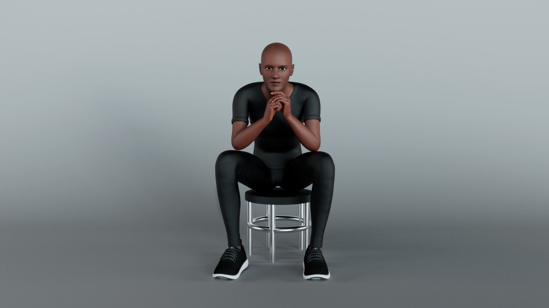 Cartoon Athlete Rigged Derick 3D model_2