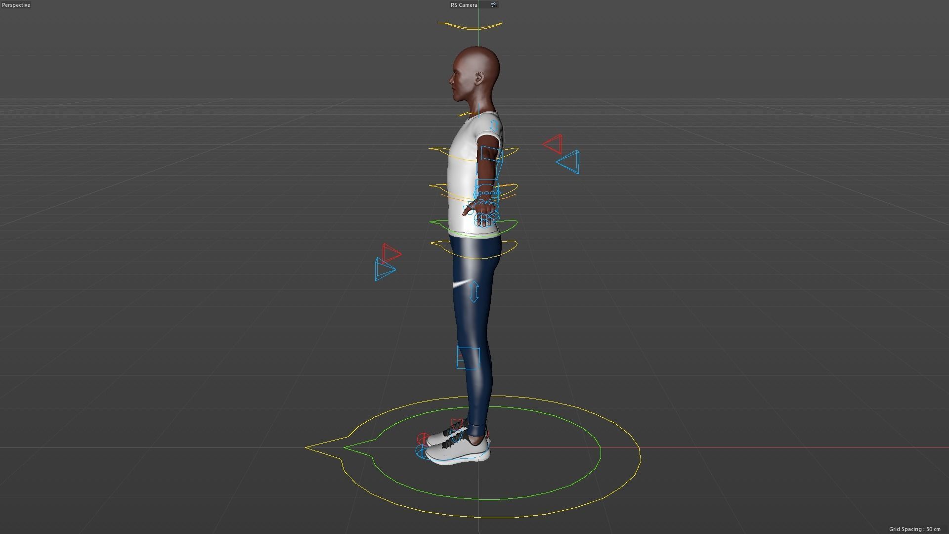 Cartoon Athlete Rigged Derick 3D model_7