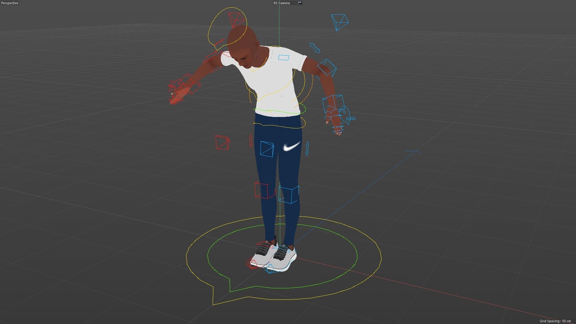 Cartoon Athlete Rigged Derick 3D model_11